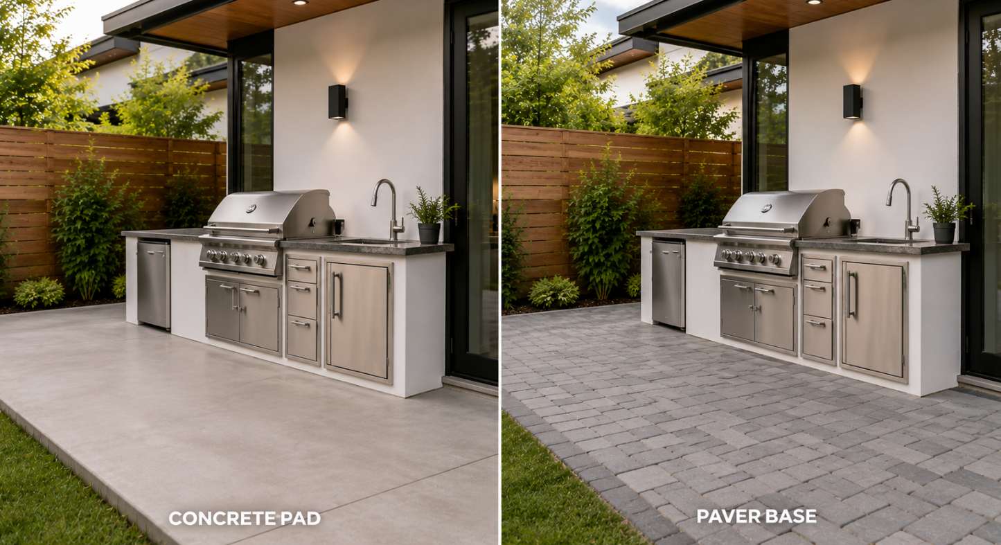 e: Outdoor Kitchen Foundations: Concrete Pad vs. Paver Base