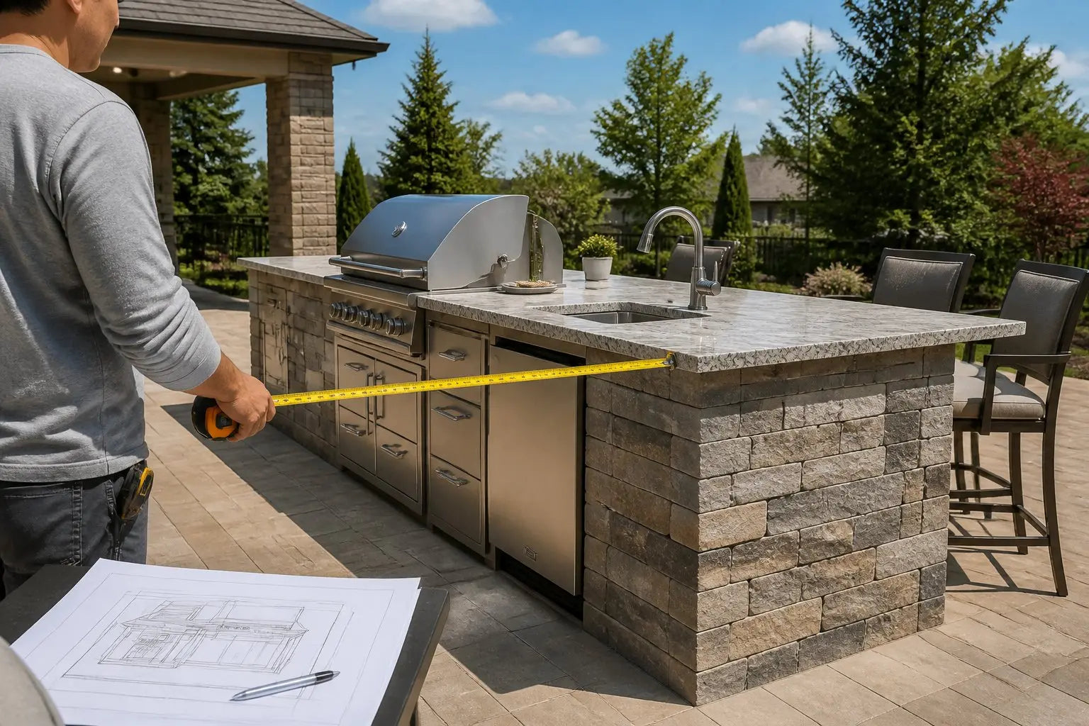 How to Choose Outdoor Kitchen Island Size