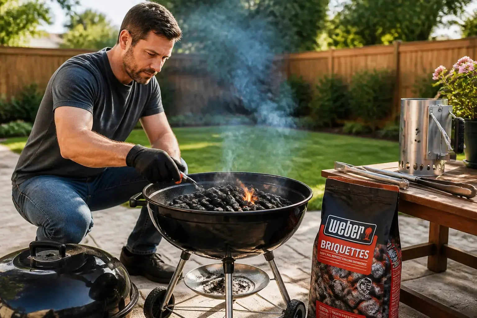 how to start a charcoal grill