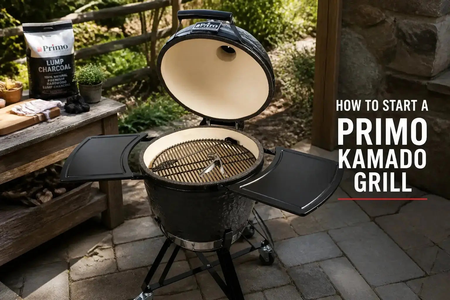 how to start a primo kamado grill