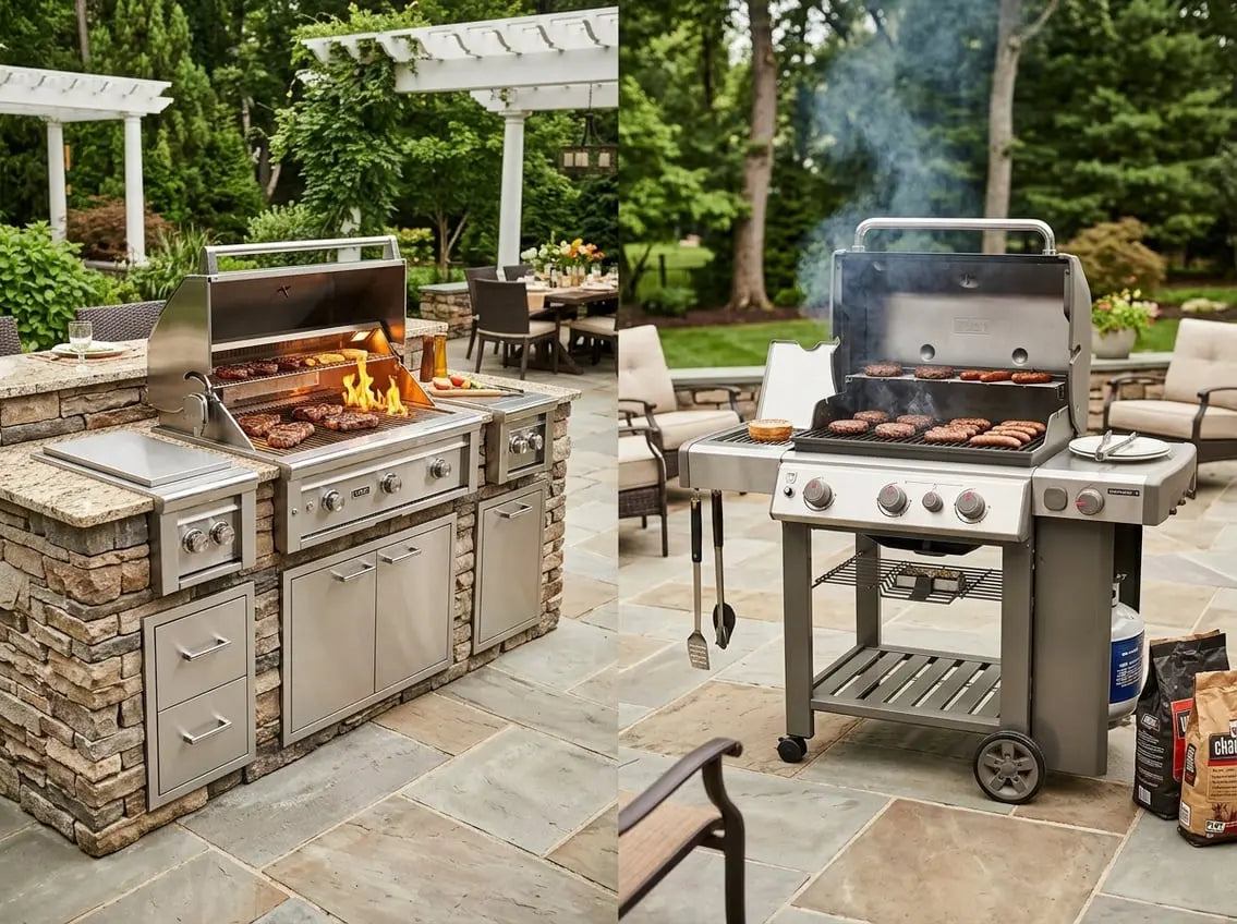 Built-In Grill vs Freestanding Grill