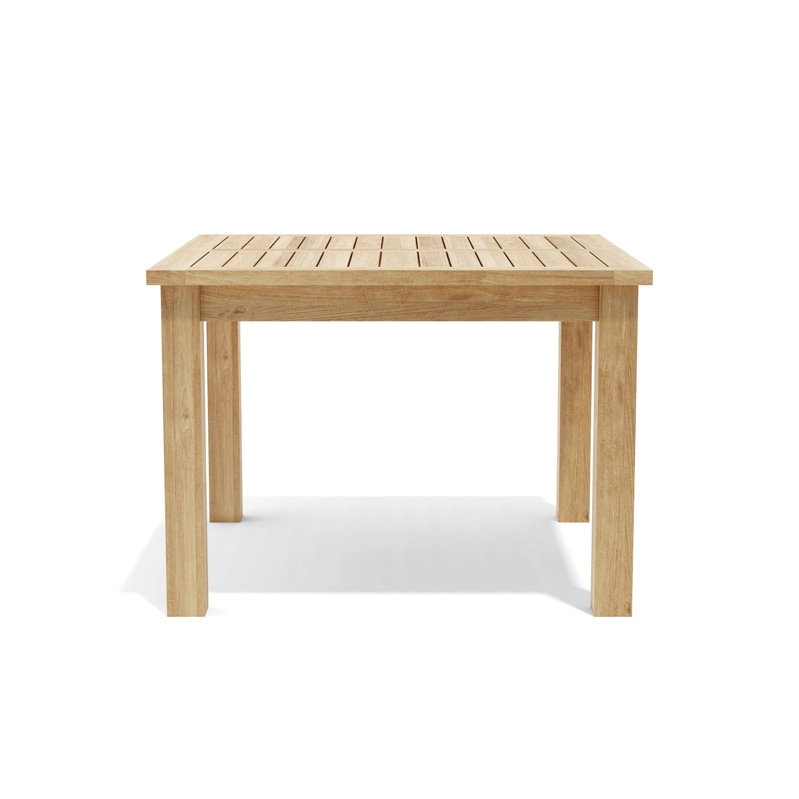 Wooden table on a white background