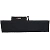 Mont Alpi COVSET805 BBQ island cover set black heavy-duty fitted rear angle view