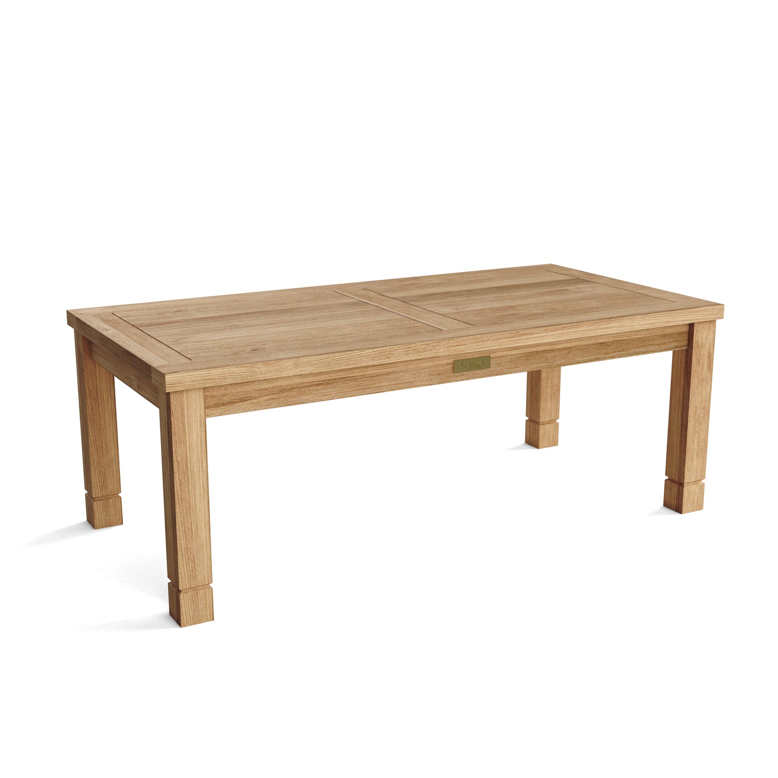 Wooden table on a white background