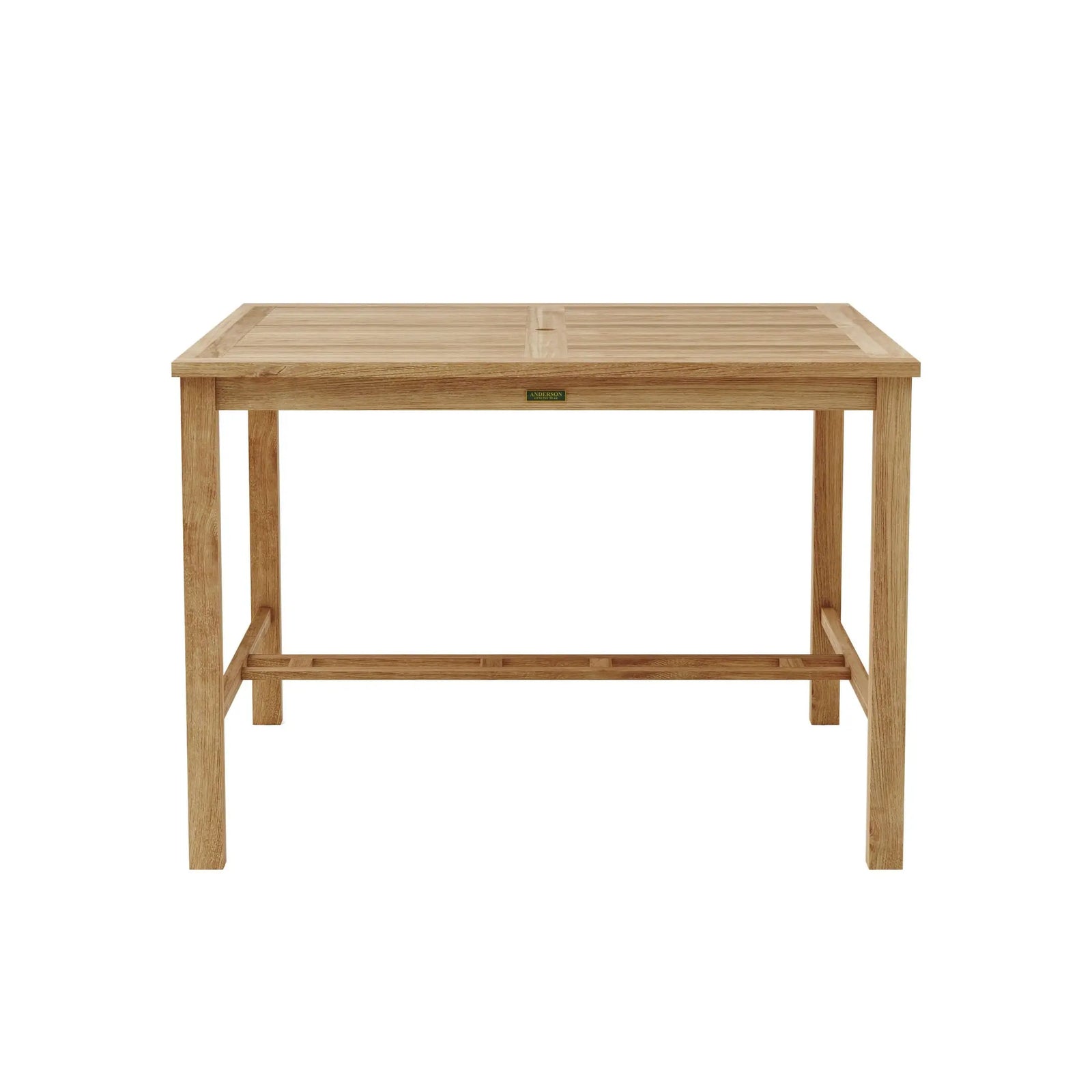 Wooden table on a white background