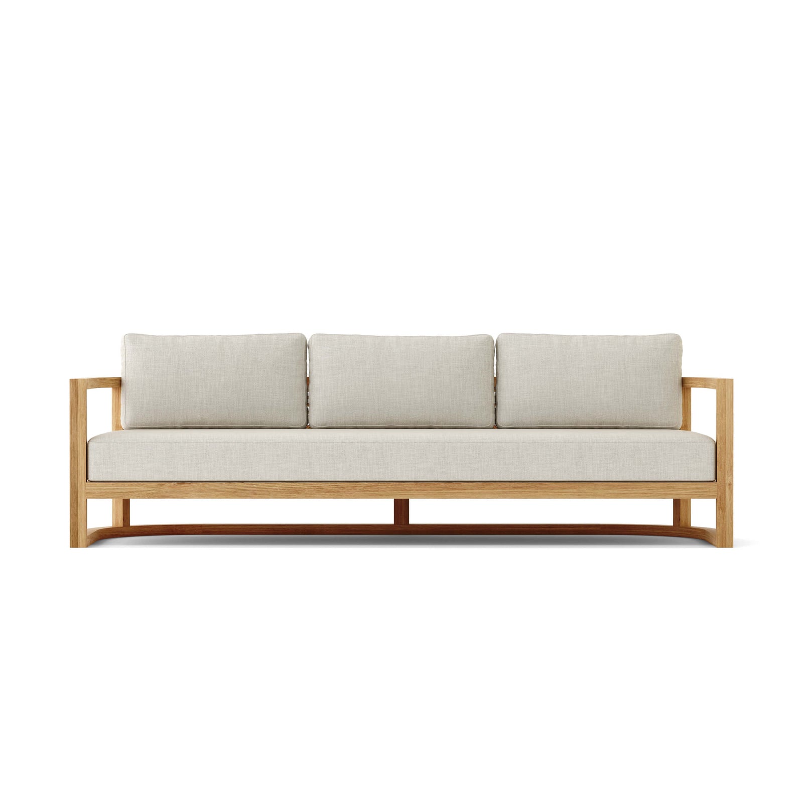 Junus 3-Seat Sofa – Premium Teak with Sunbrella Cushions | Large Outdoor & Indoor Seating