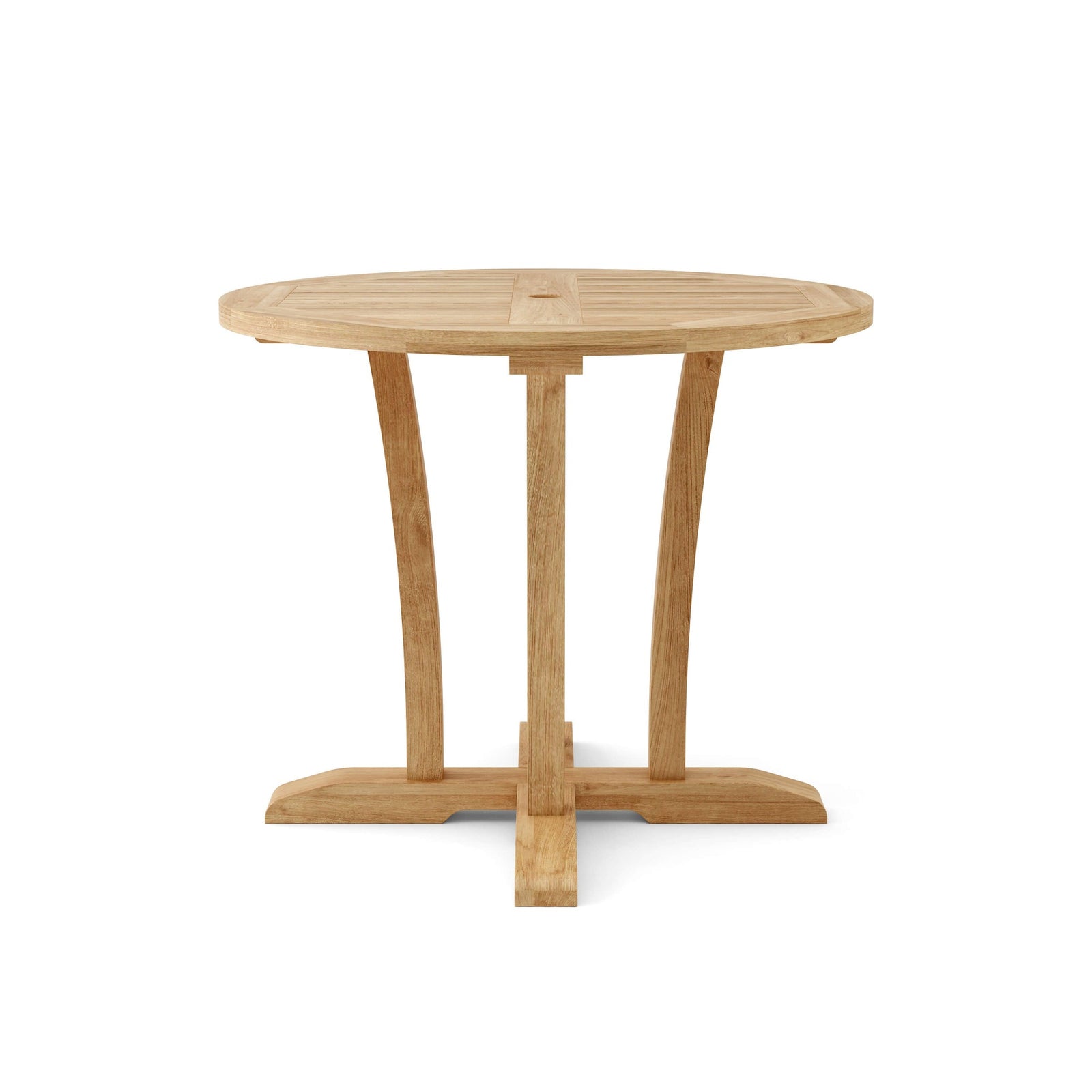 Wooden table on a white background