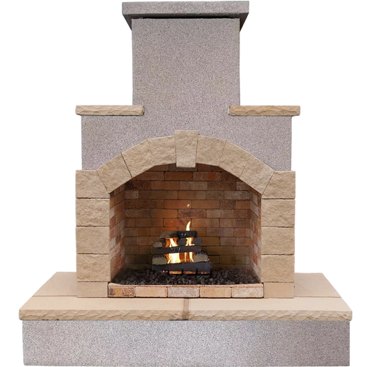 Cal Flame 78 inch Outdoor Fireplace FRP-908-3 Cal Flame