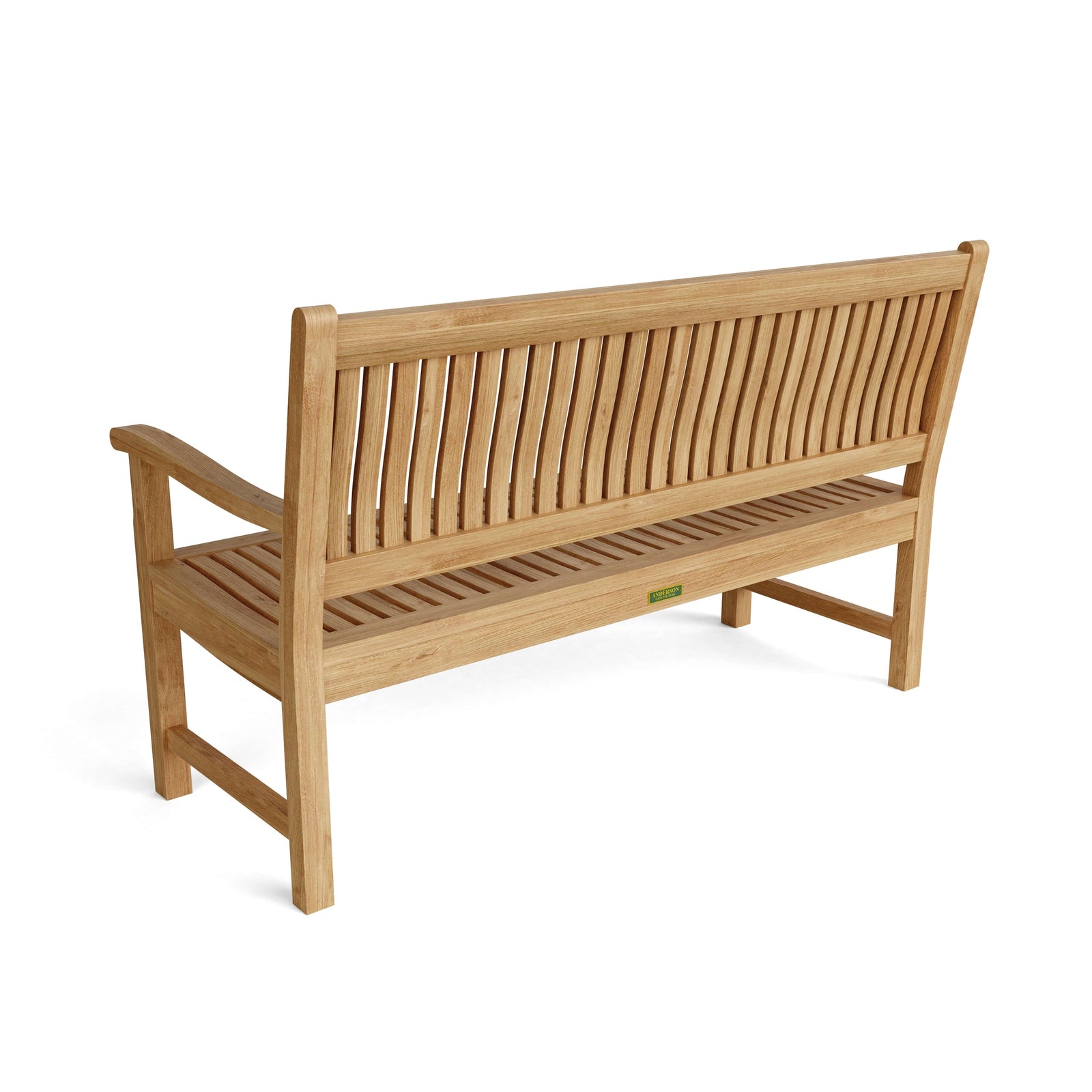 Wooden bench on a white background