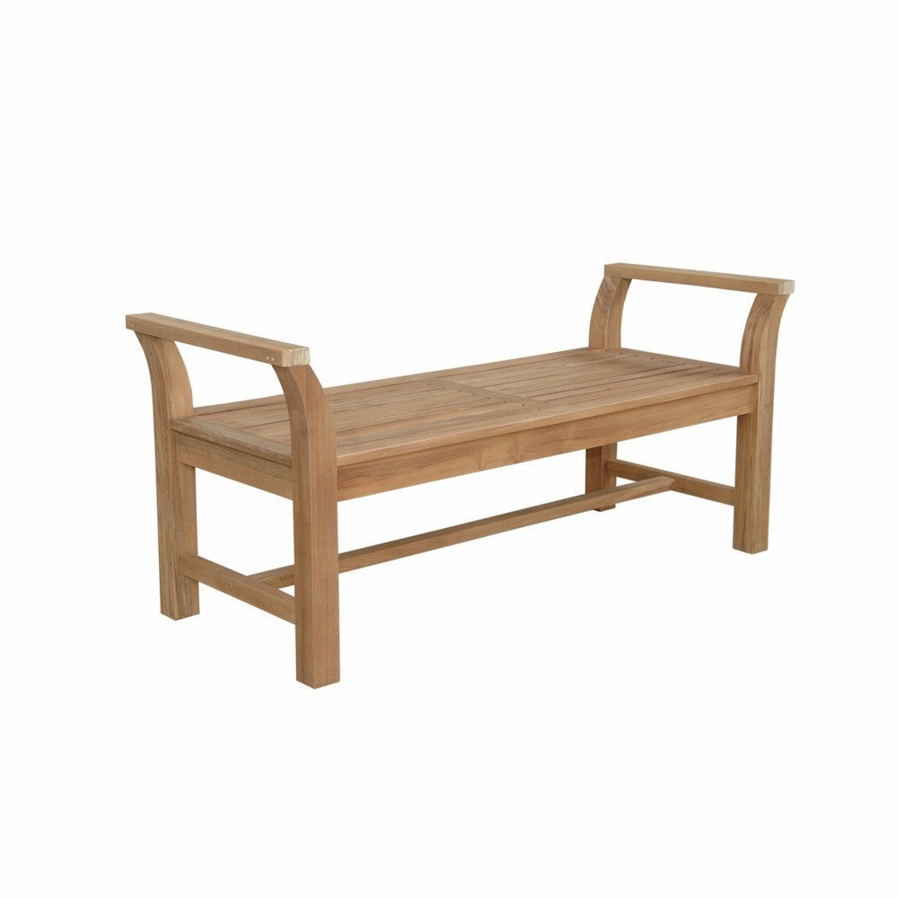 Wooden bench on a white background