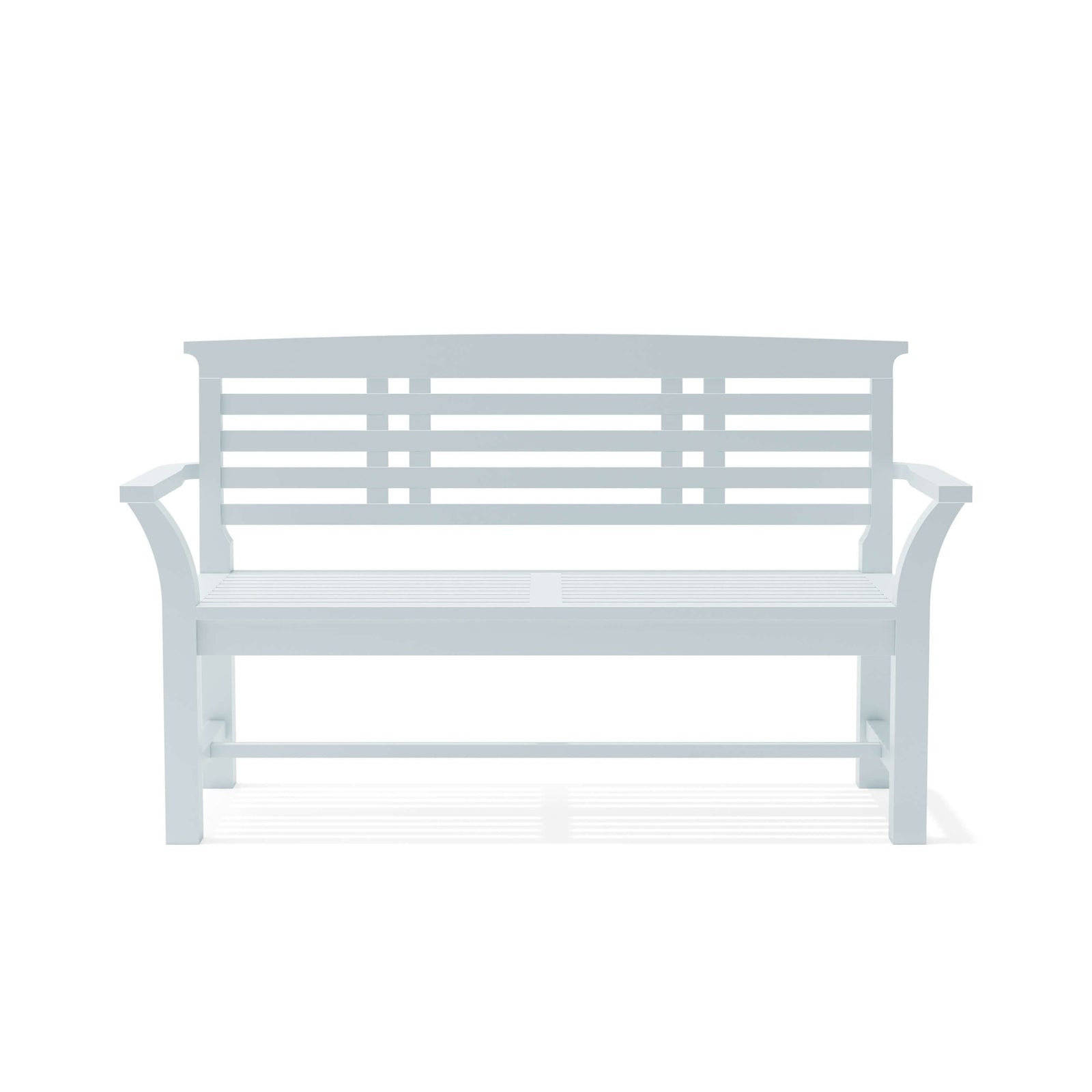 White bench on a white background
