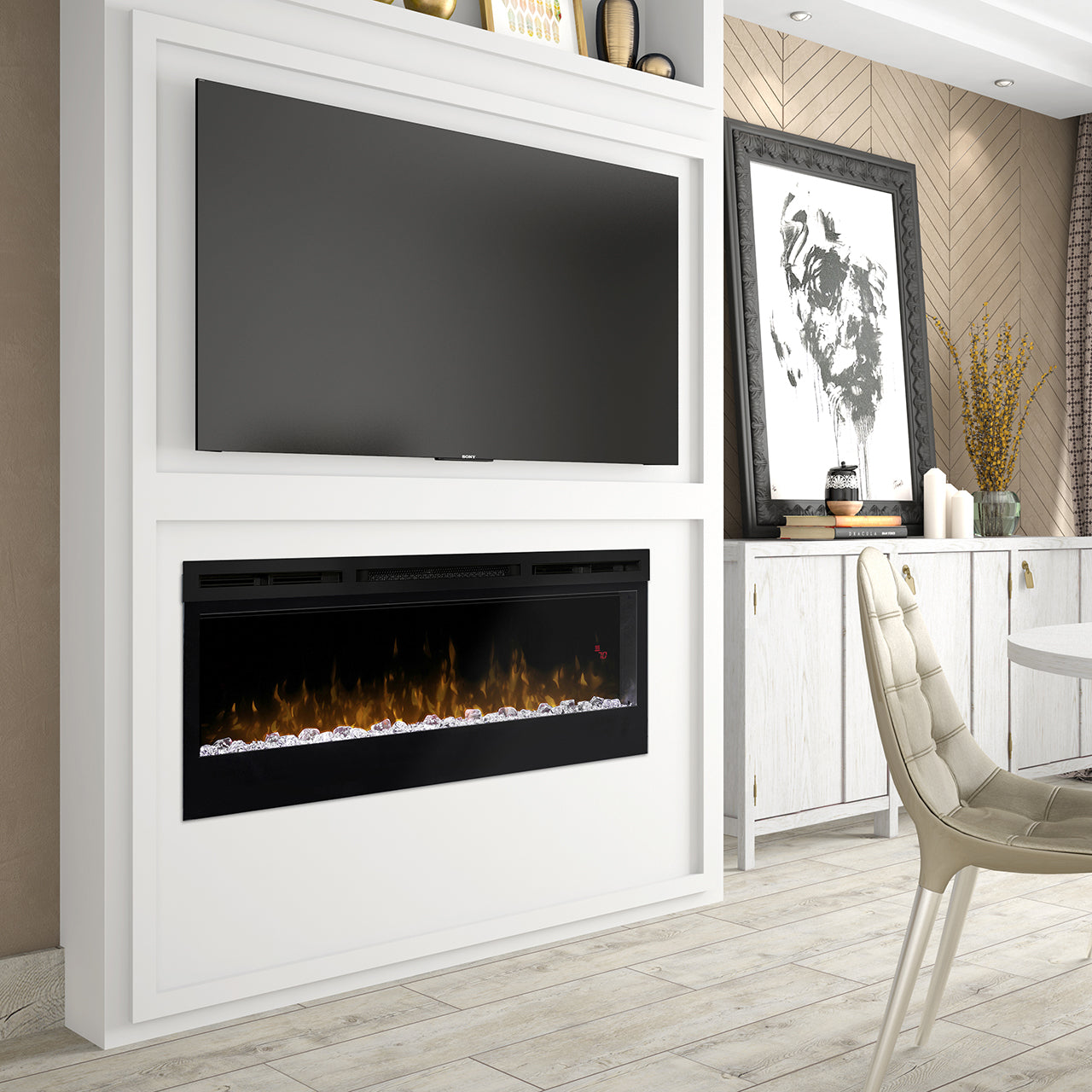 Dimplex BLF5051 built-in linear fireplace lifestyle