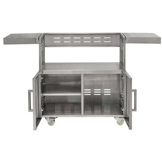 Coyote 36 Inch Charcoal Grill Cart C3CH36CT - side view showing cart frame and charcoal chamber