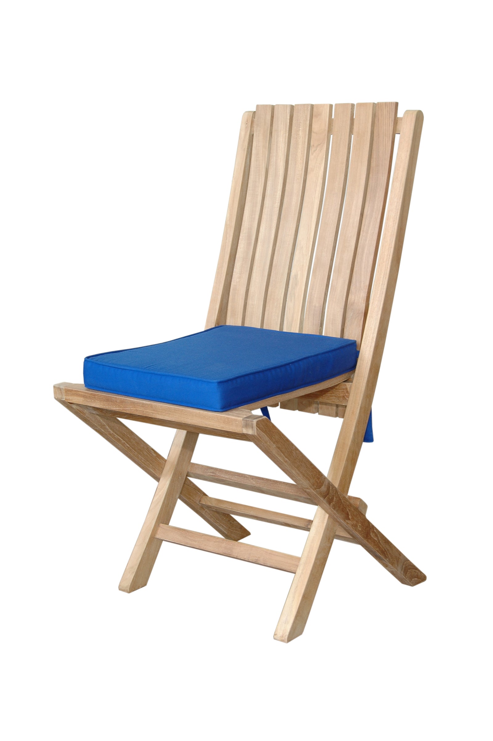 Comfort Folding Teak Side Chairs – Pair of 2