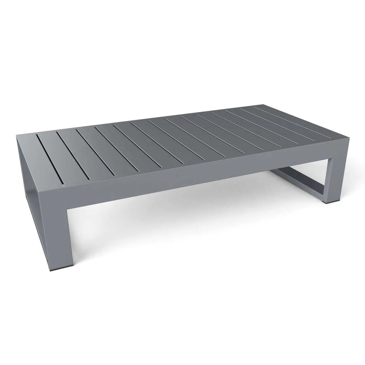 Anderson Teak Lucca Rectangular Coffee Table - modern aluminum patio coffee table top view