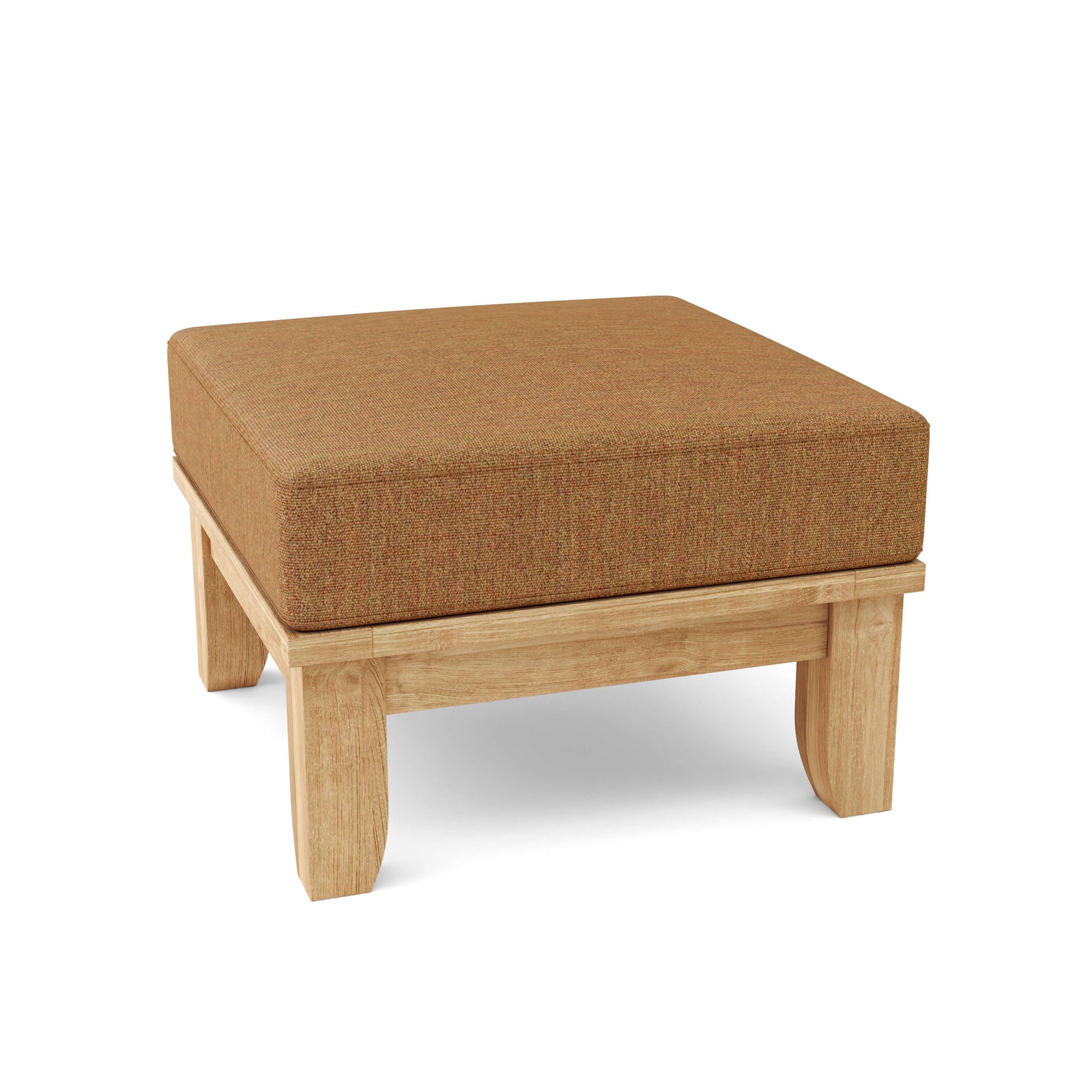 Luxe Ottoman – Teak Deep Seating Footrest with Sunbrella Cushion