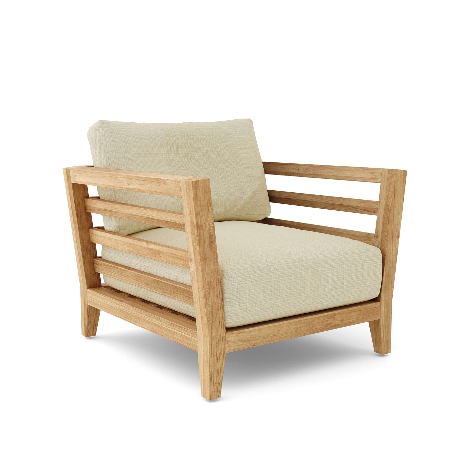 Cordoba 1 - Seater Teak Armchair with Sunbrella Cushion | BetterPatio // BetterPatio.com
