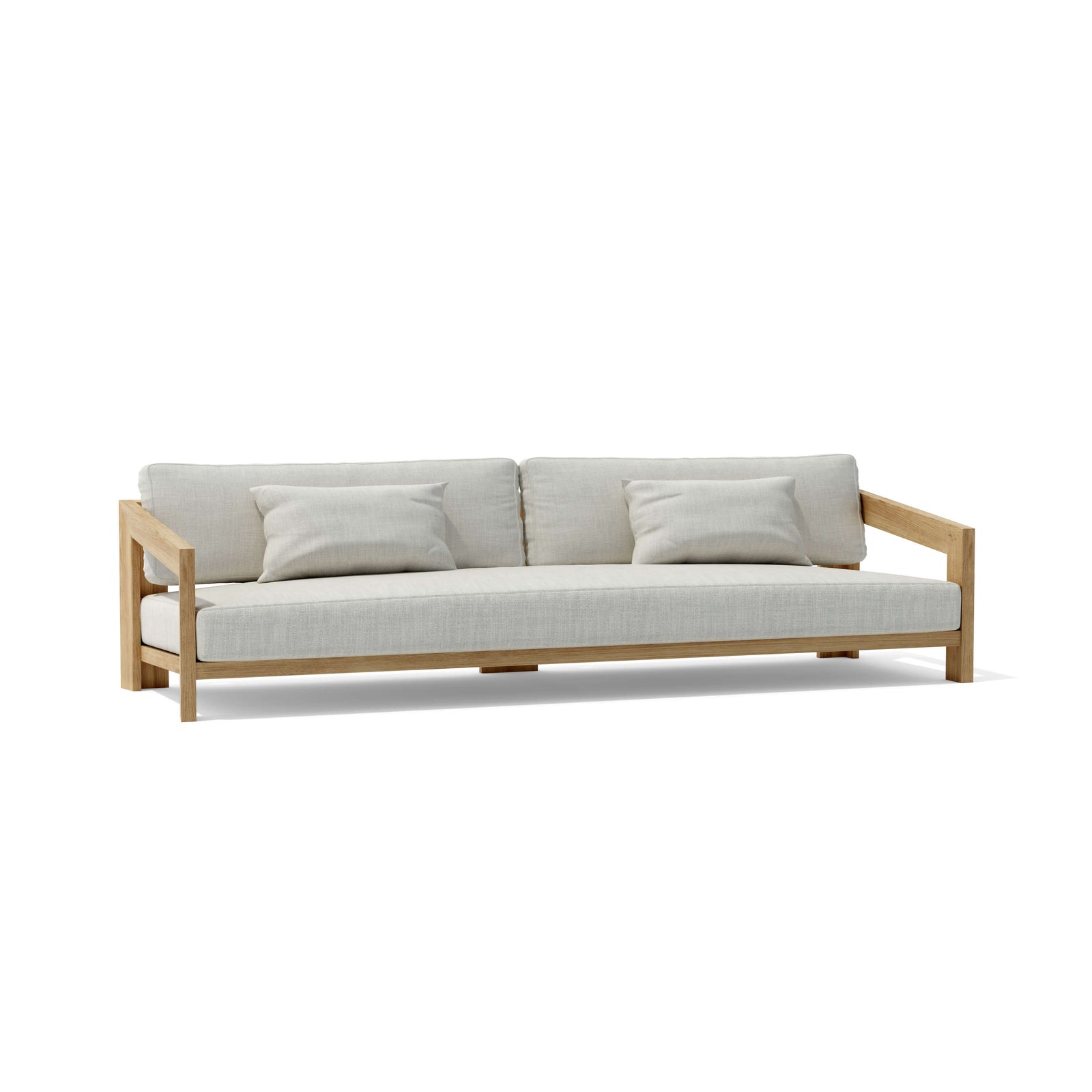 Smyrna 4-Seat Teak Sofa with Sunbrella Cushions | BetterPatio