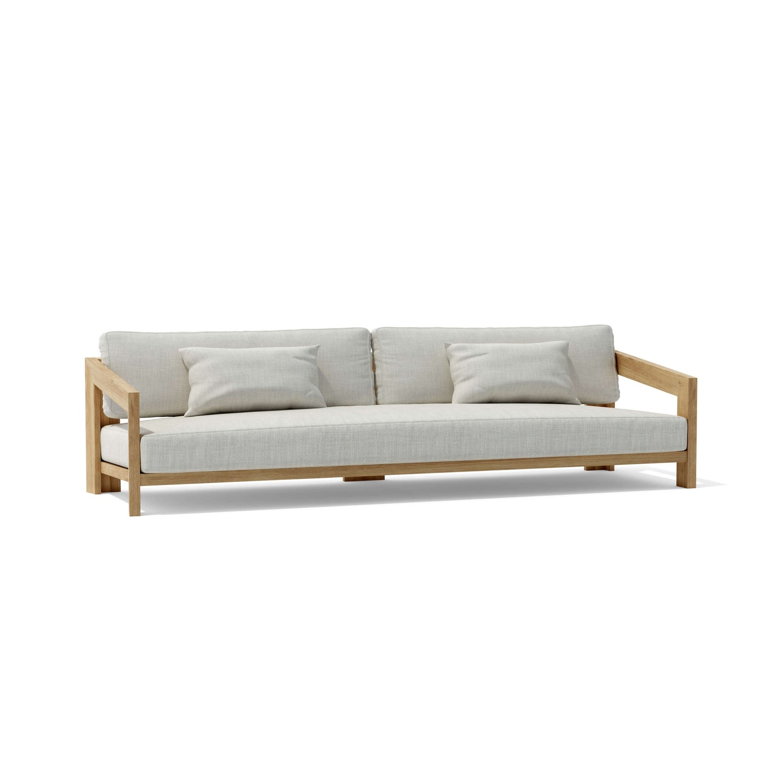 Smyrna 4-Seat Teak Sofa with Sunbrella Cushions | BetterPatio