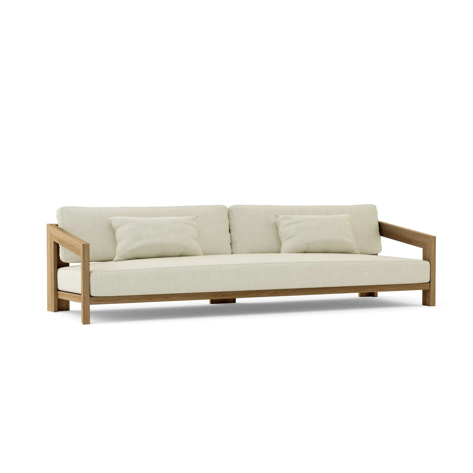 Smyrna 4-Seat Teak Sofa with Sunbrella Cushions | BetterPatio