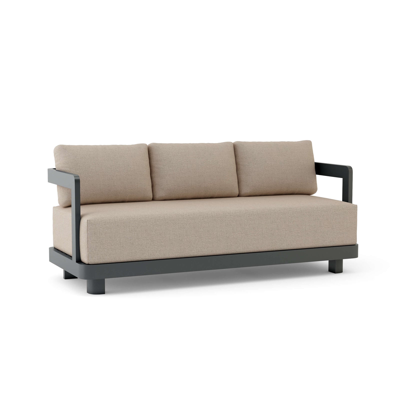 Granada Deep Seating Aluminum Sofa with Sunbrella Cushions | BetterPatio