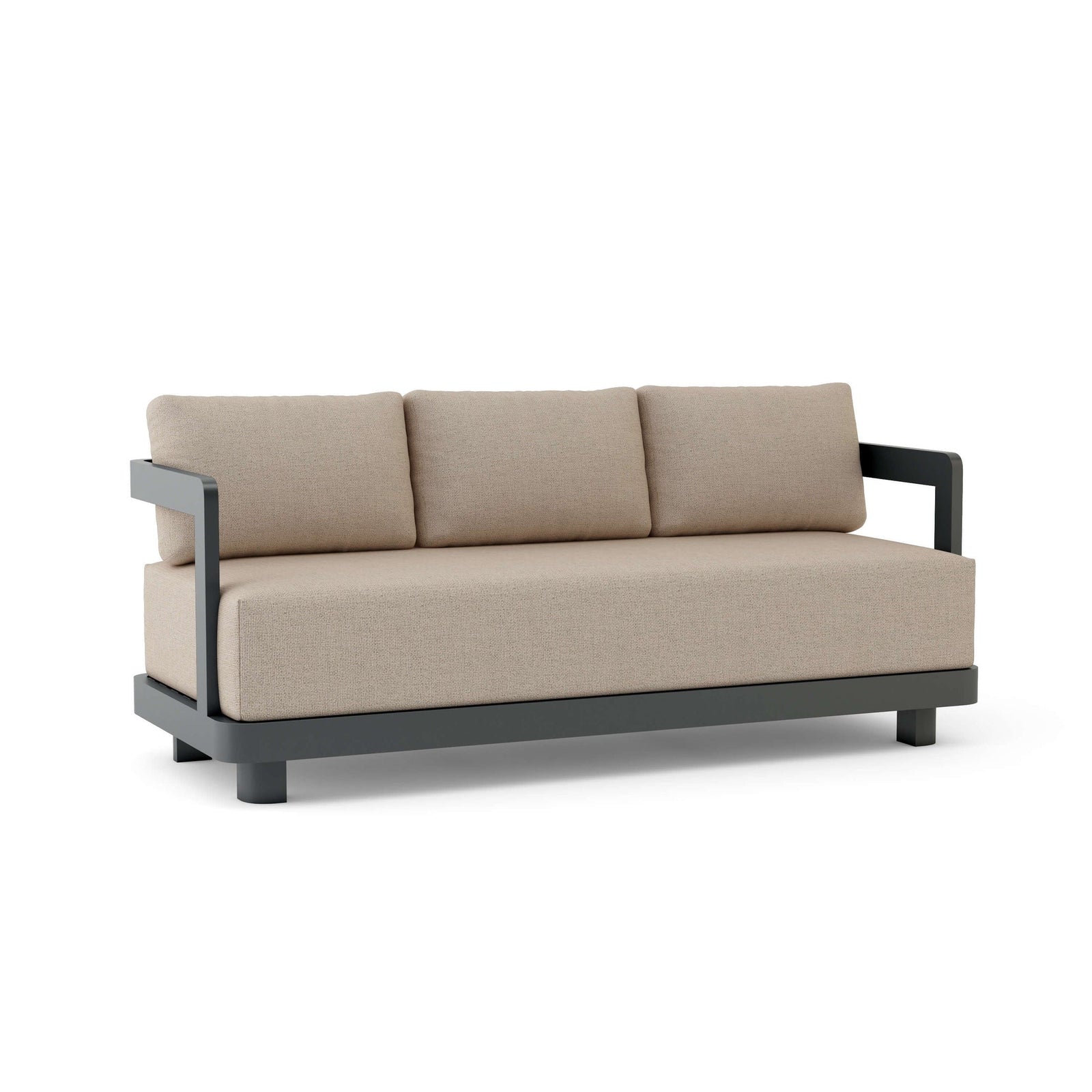Anderson Teak Granada Deep Seating Sofa - Cast Ash Sunbrella cushions outdoor sofa