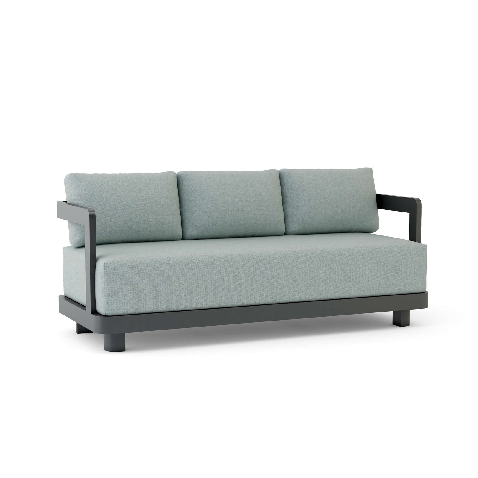 Anderson Teak Granada Deep Seating Sofa - Cast Mist Sunbrella cushions outdoor sofa