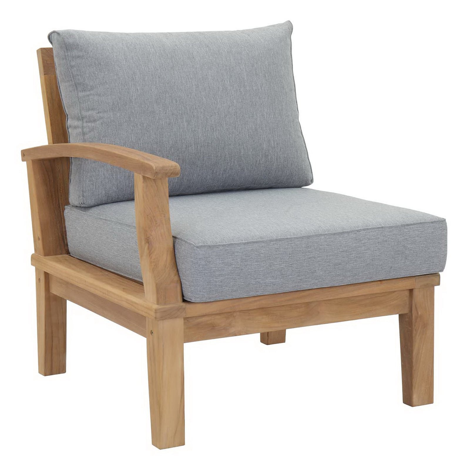 Marina Outdoor Patio Teak Left-Facing Sofa by Modway