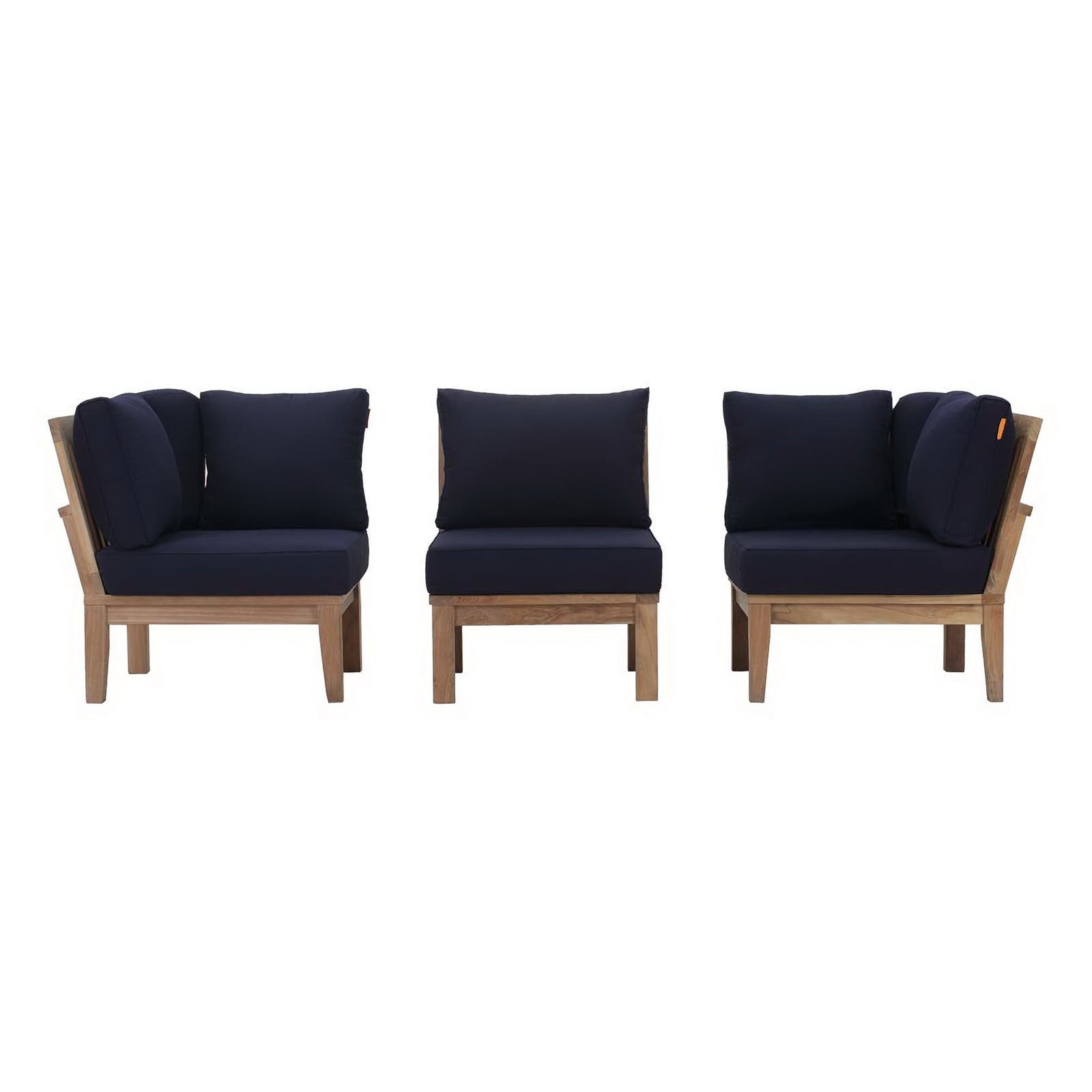 Marina 3 Piece Outdoor Patio Teak Set by Modway