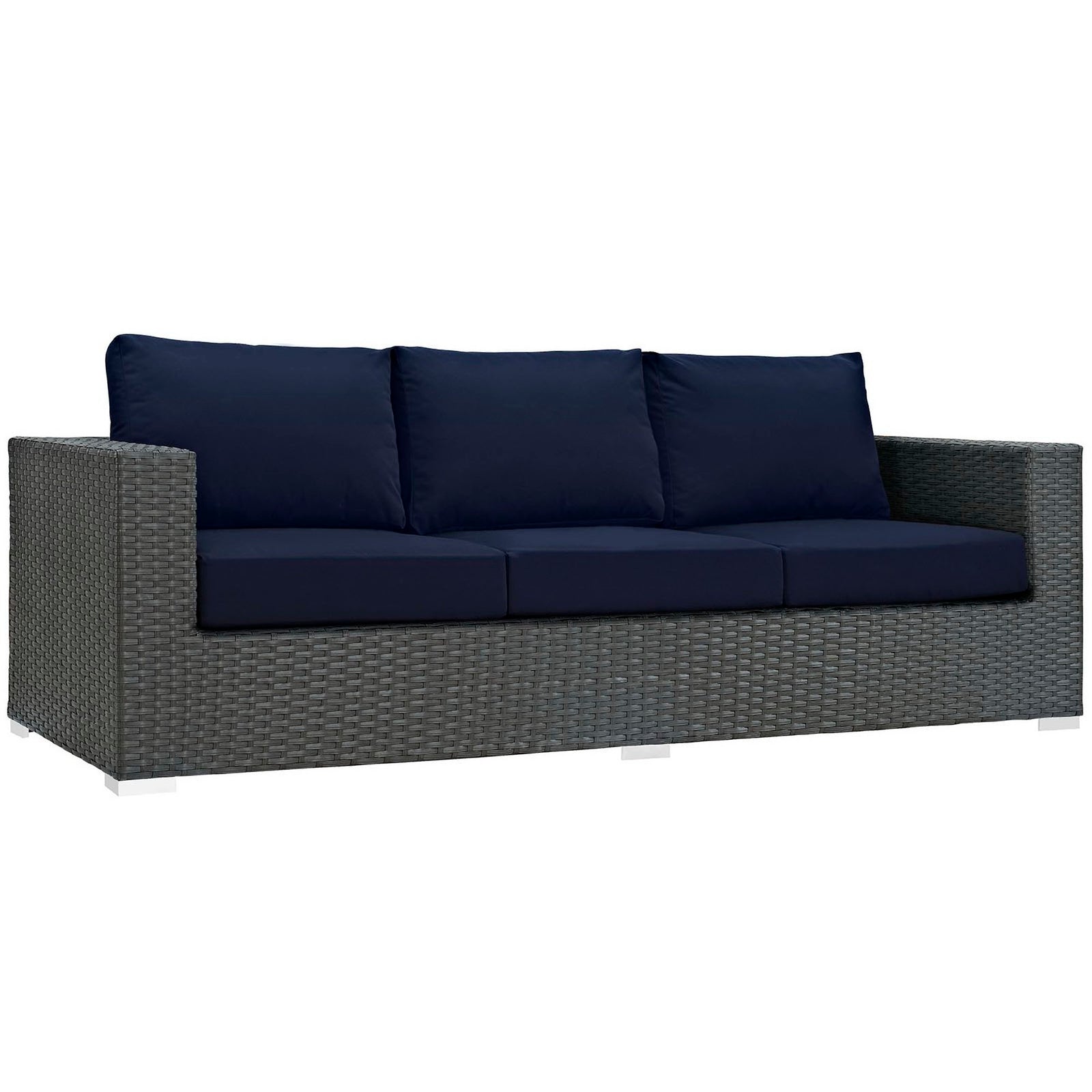 Sojourn 3 Piece Outdoor Patio Sunbrella® Sectional Set by Modway