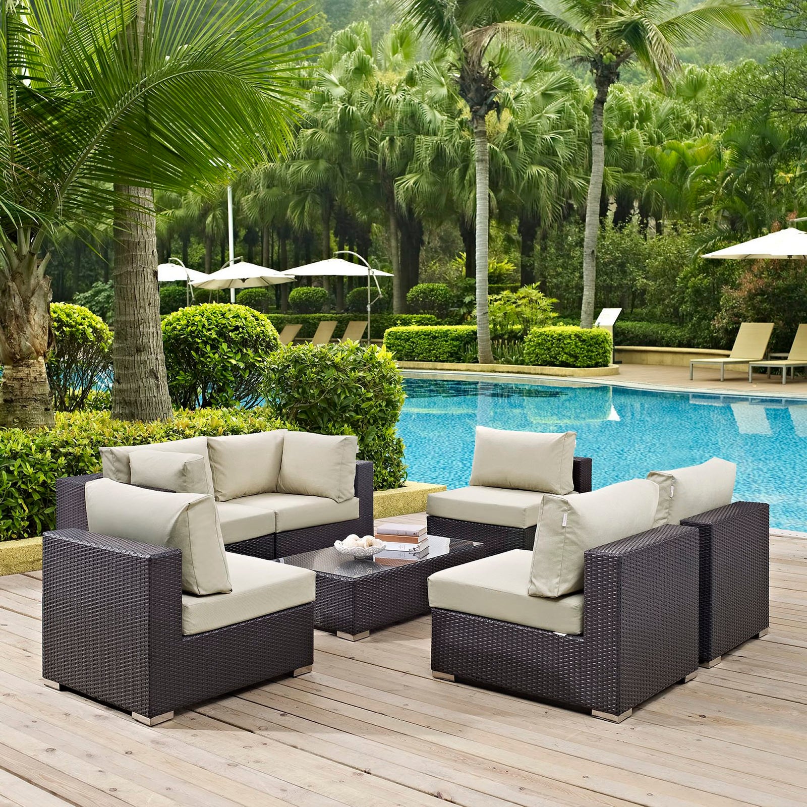 Convene 7 Piece Outdoor Patio Sectional Set by Modway