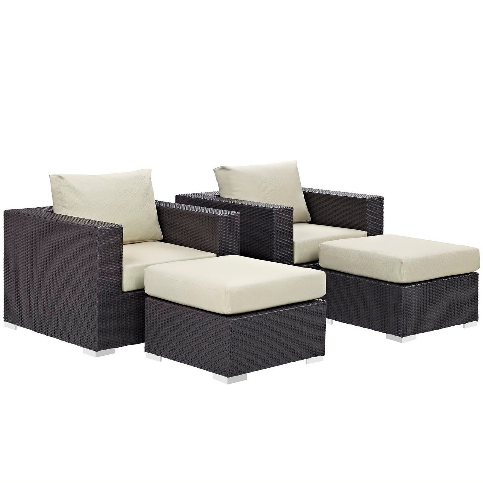 Convene 4 Piece Outdoor Patio Sectional Set by Modway