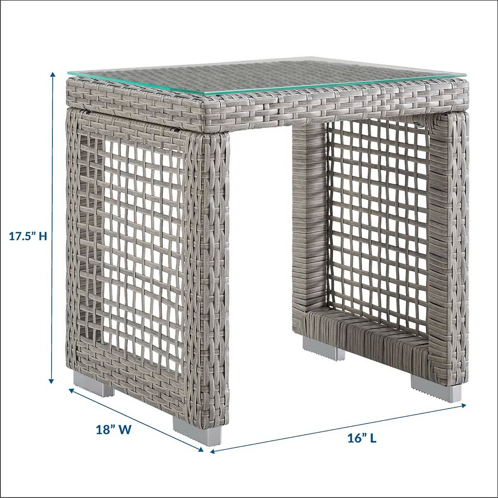 Aura Outdoor Patio Wicker Rattan Side Table by Modway