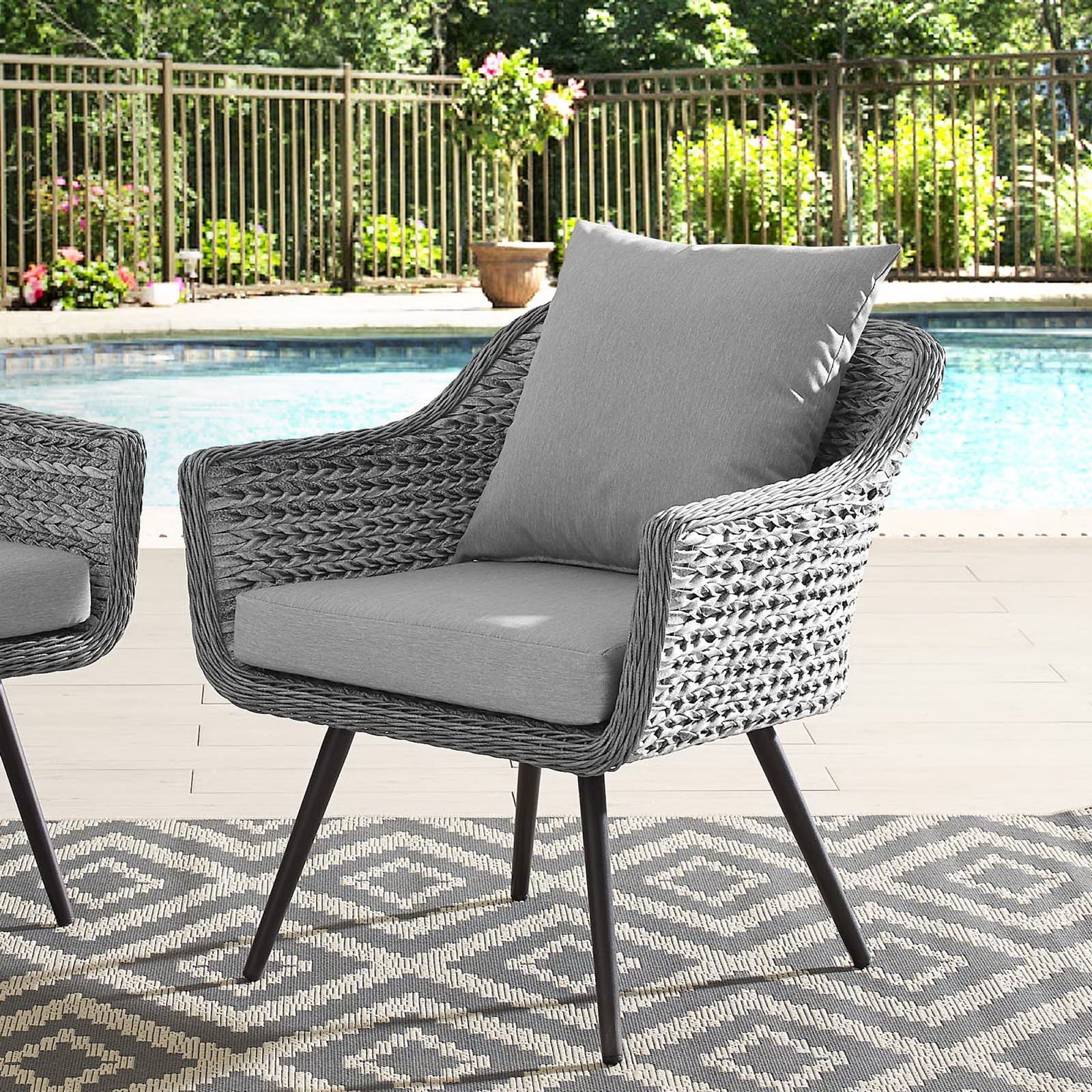 Endeavor Outdoor Patio Wicker Rattan Armchair by Modway