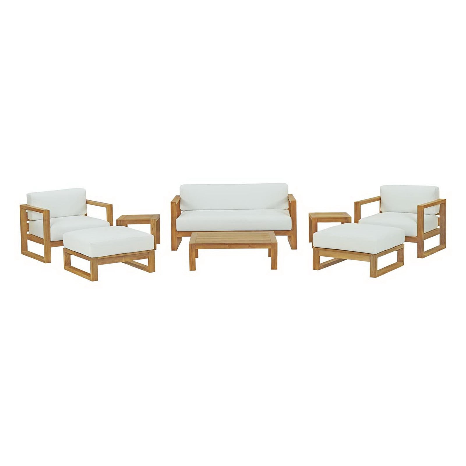 Upland 8 Piece Outdoor Patio Teak Set by Modway