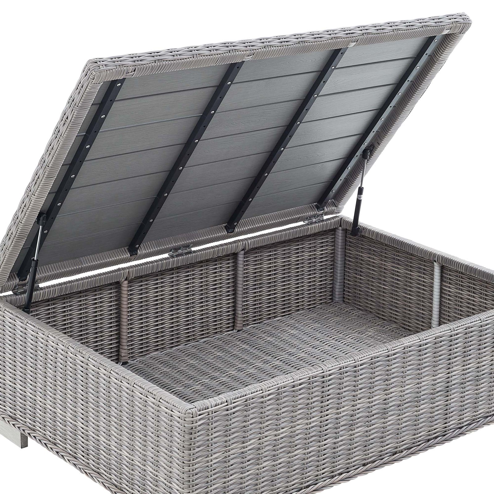 Conway 45" Outdoor Patio Wicker Rattan Coffee Table by Modway