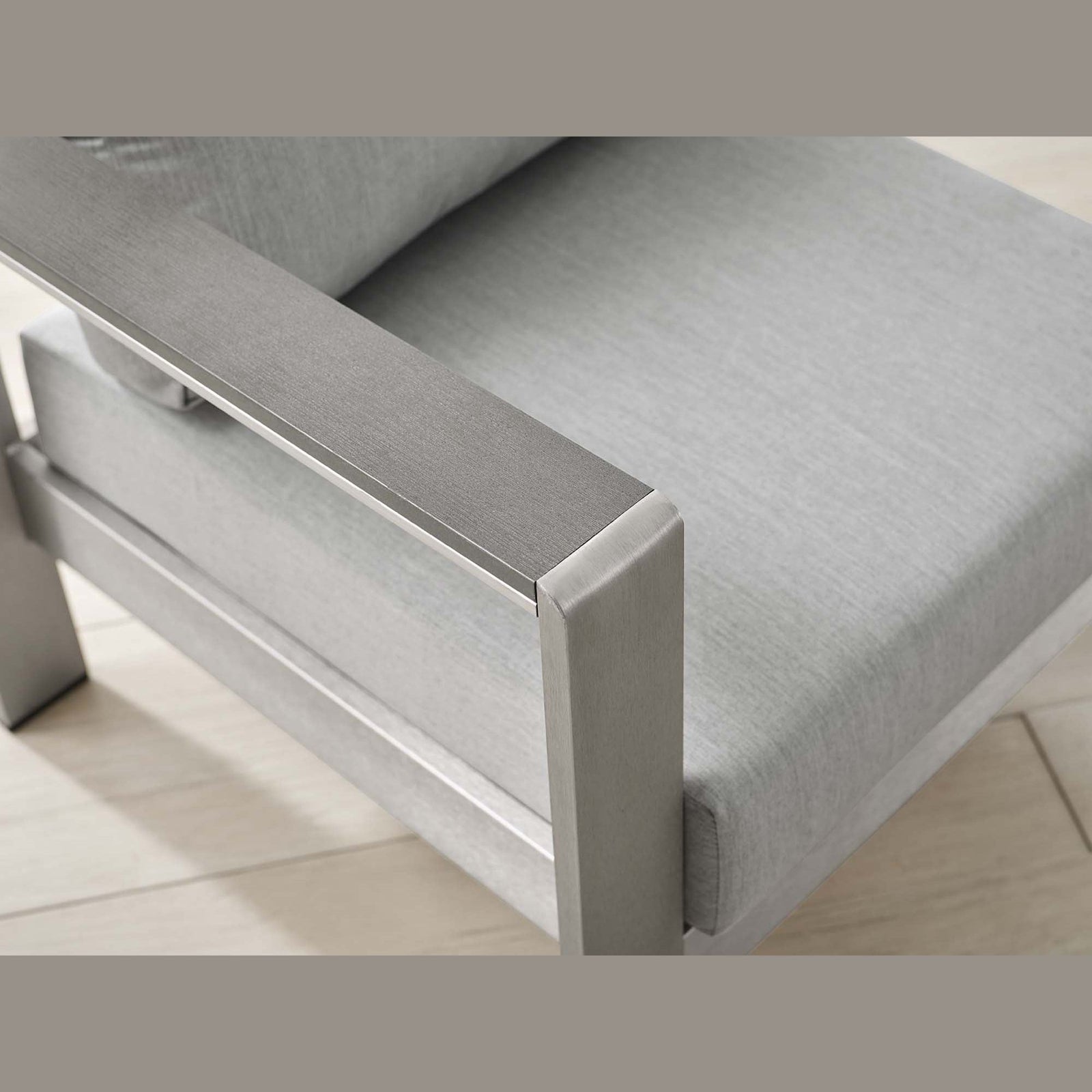 Shore Sunbrella® Fabric Aluminum Outdoor Patio Armchair by Modway
