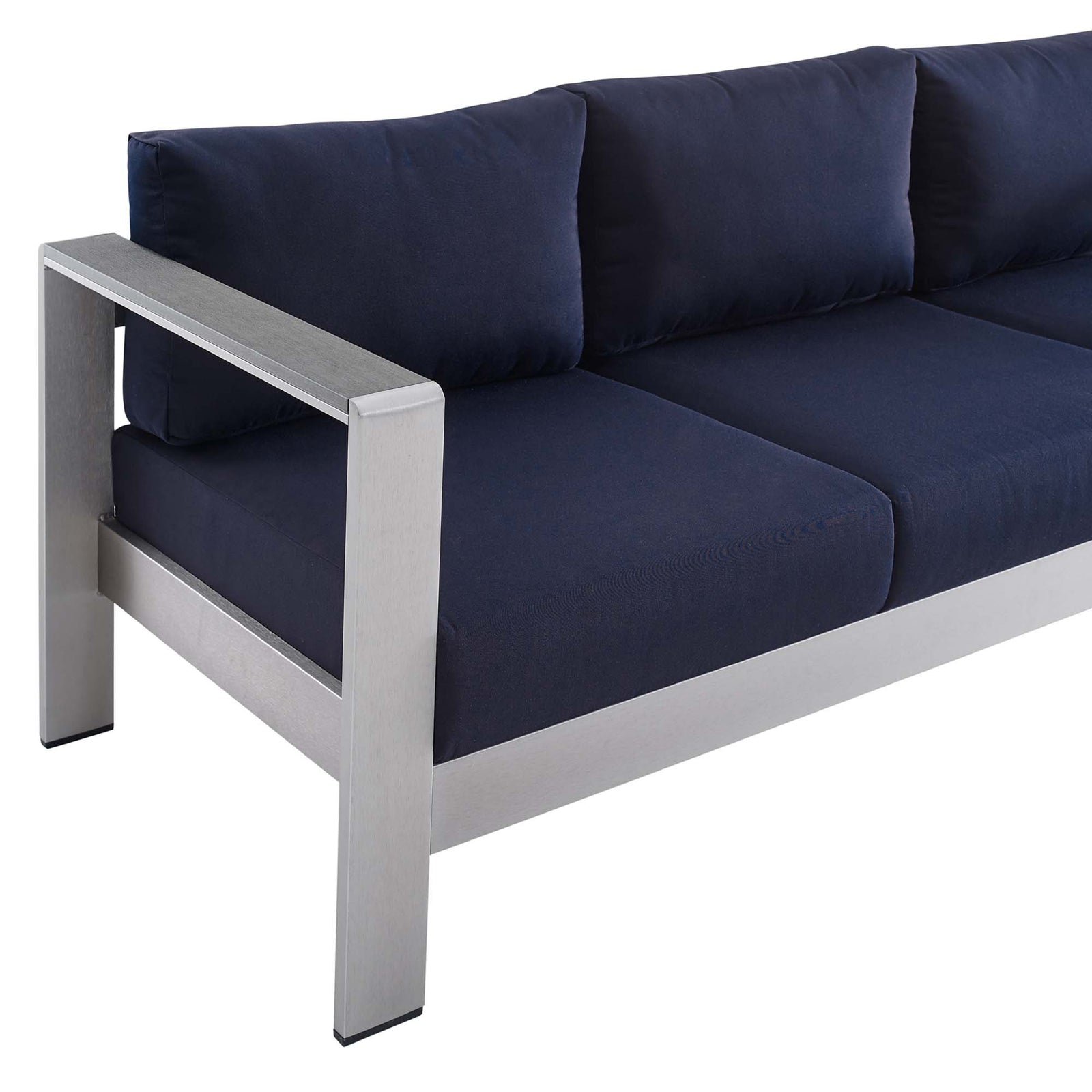 Shore 4 Piece Sunbrella® Fabric Outdoor Patio Aluminum Set by Modway