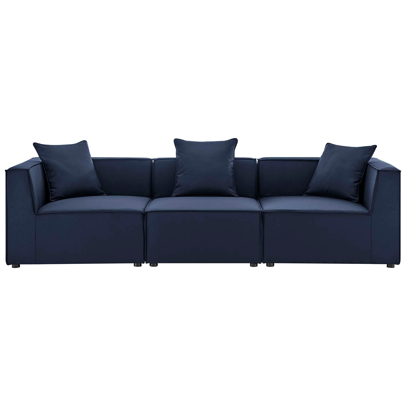 Saybrook 3-Piece Outdoor Patio Upholstered Sectional Sofa by Modway