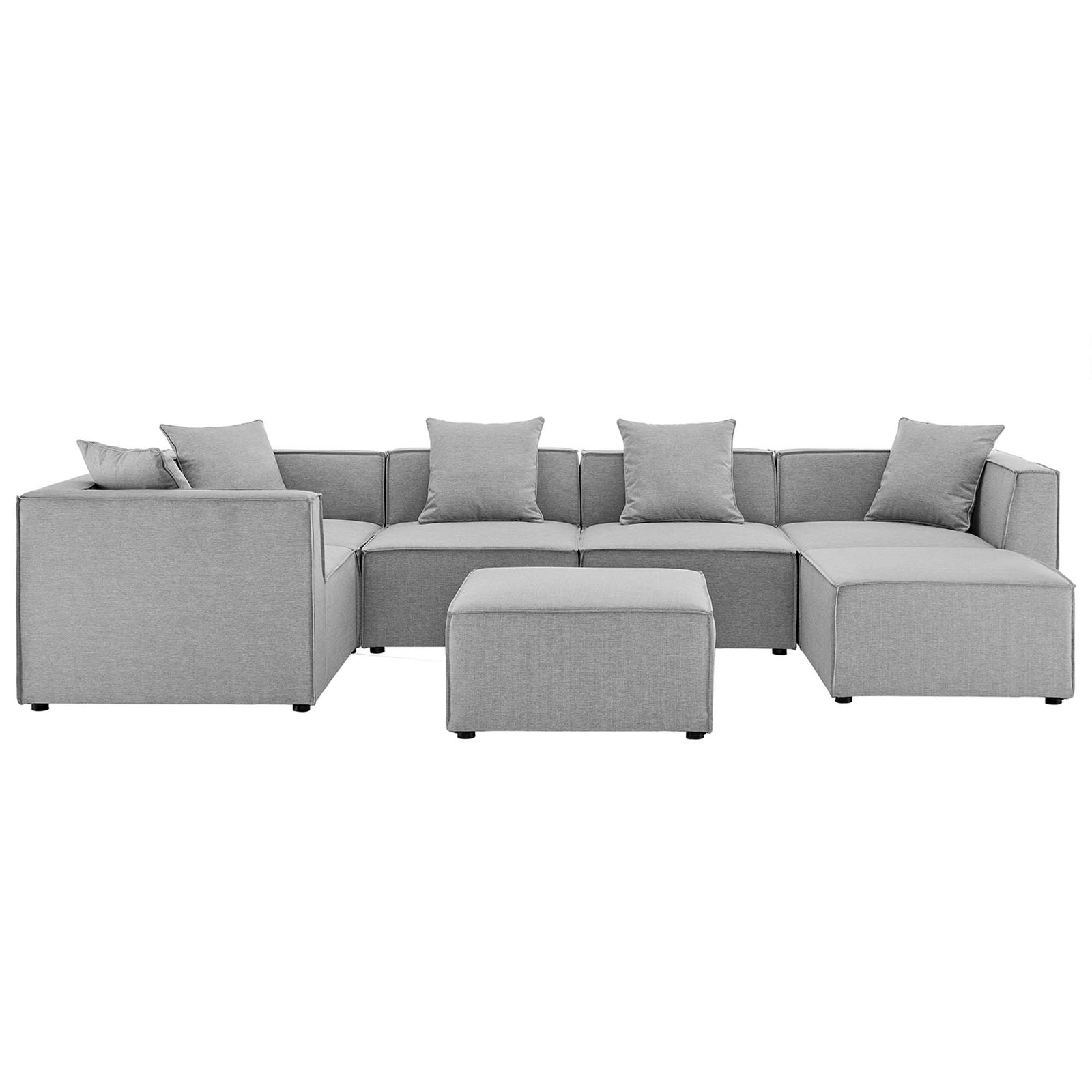 Saybrook 7-Piece Outdoor Patio Upholstered Sectional Sofa by Modway