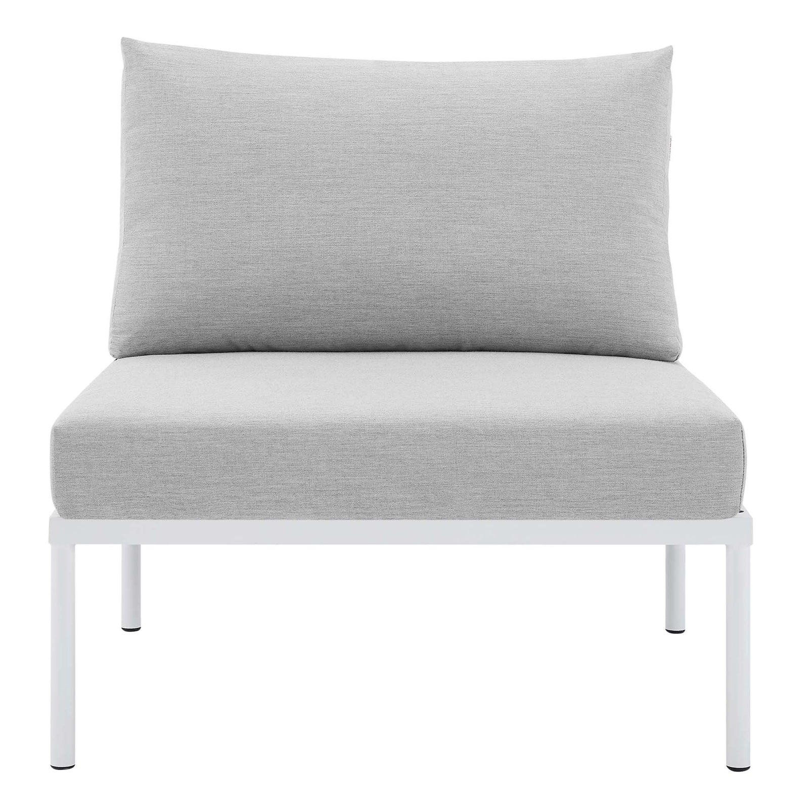 Harmony Sunbrella® Basket Weave Outdoor Patio Aluminum Armless Chair by Modway