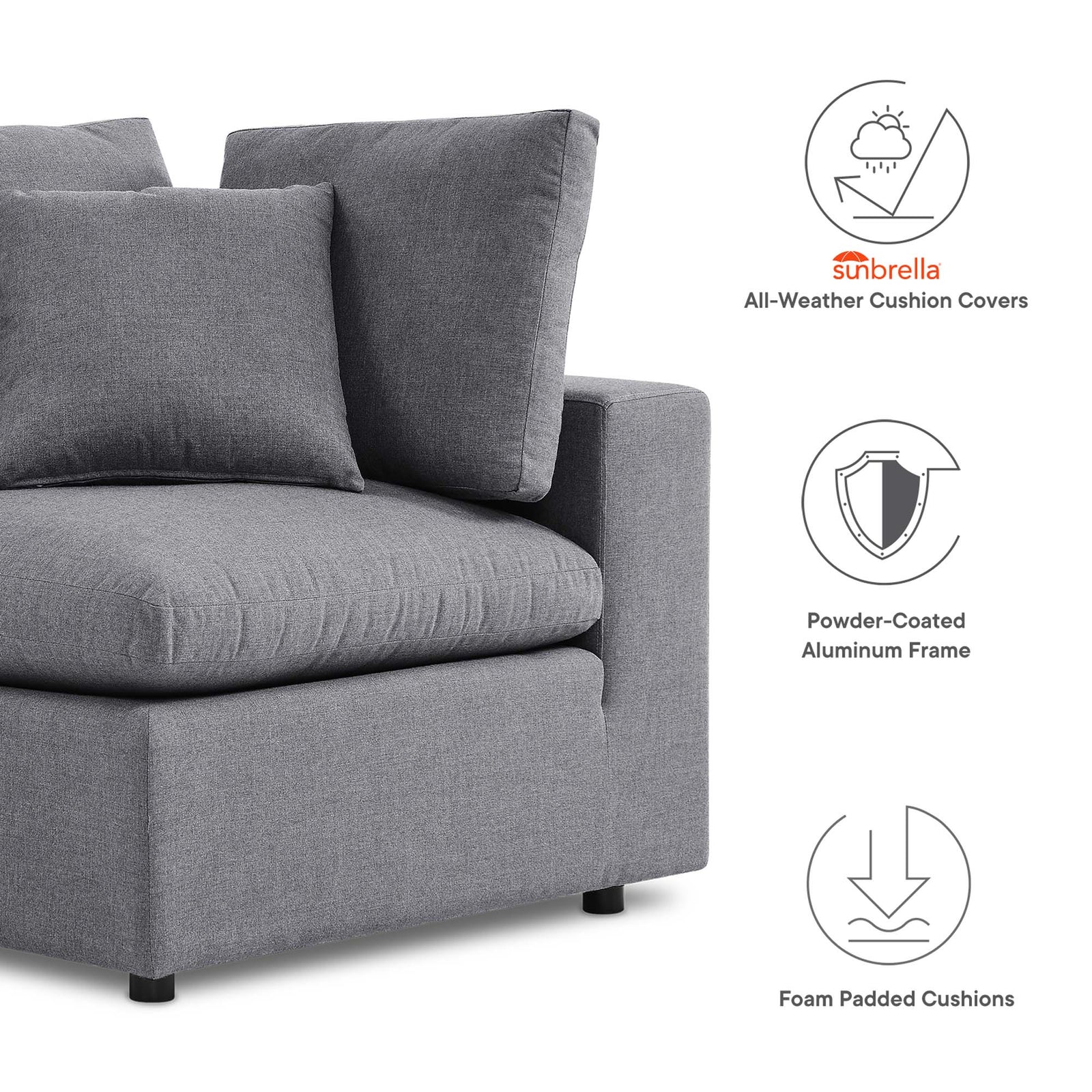 Commix Sunbrella® Outdoor Patio Loveseat by Modway