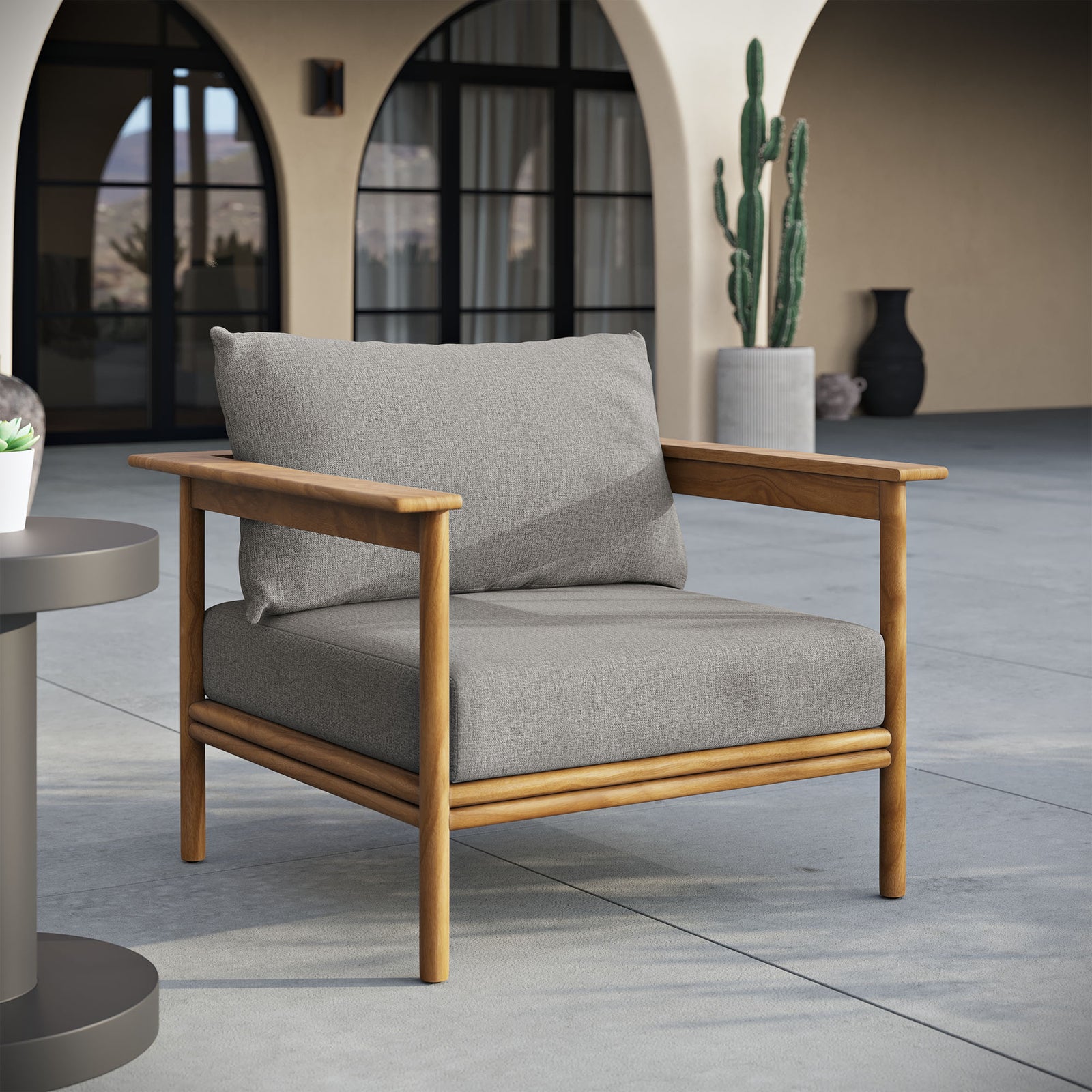 Wren Outdoor Patio Teak Wood Armchair by Modway