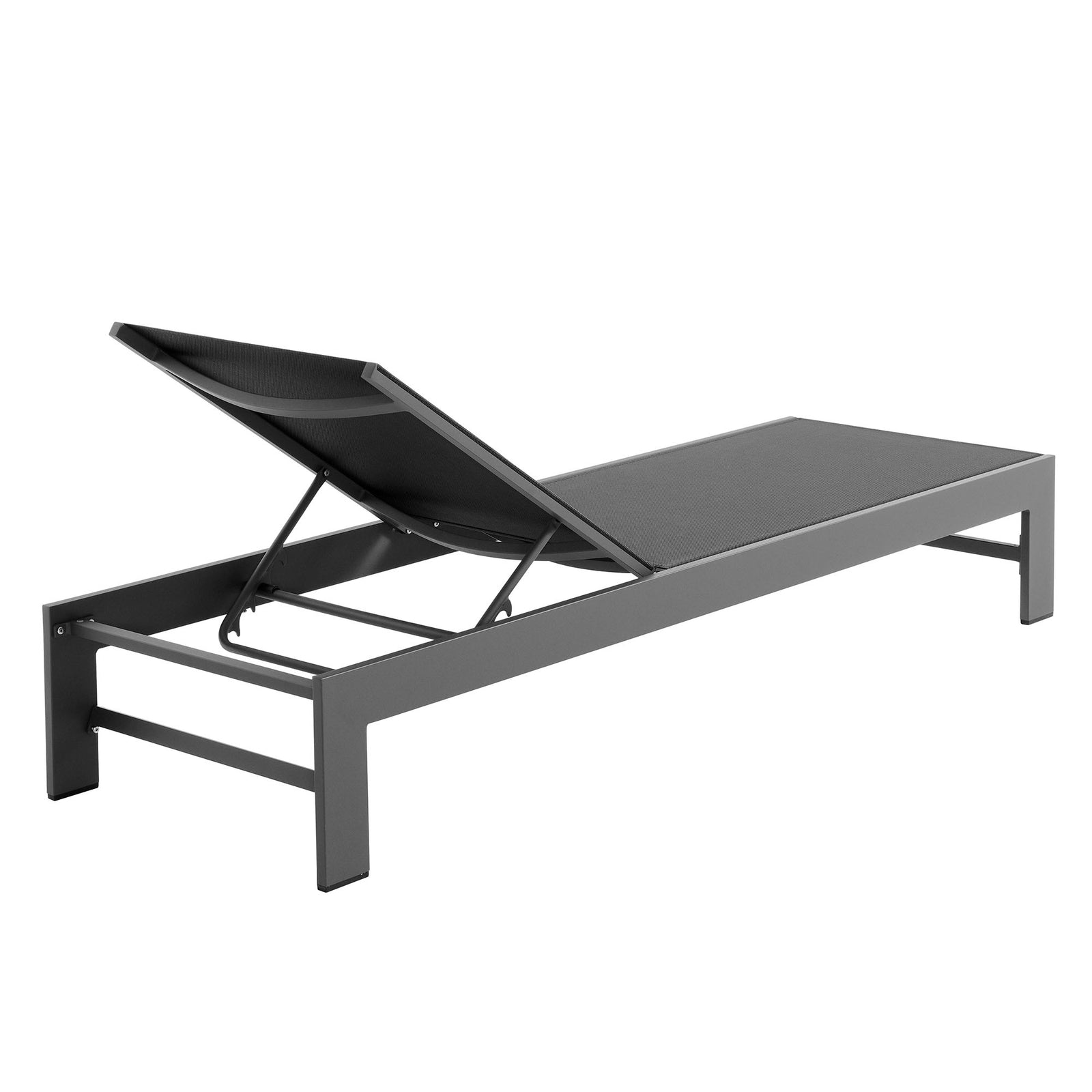 Tahoe Outdoor Patio Mesh and Aluminum Chaise Lounge by Modway