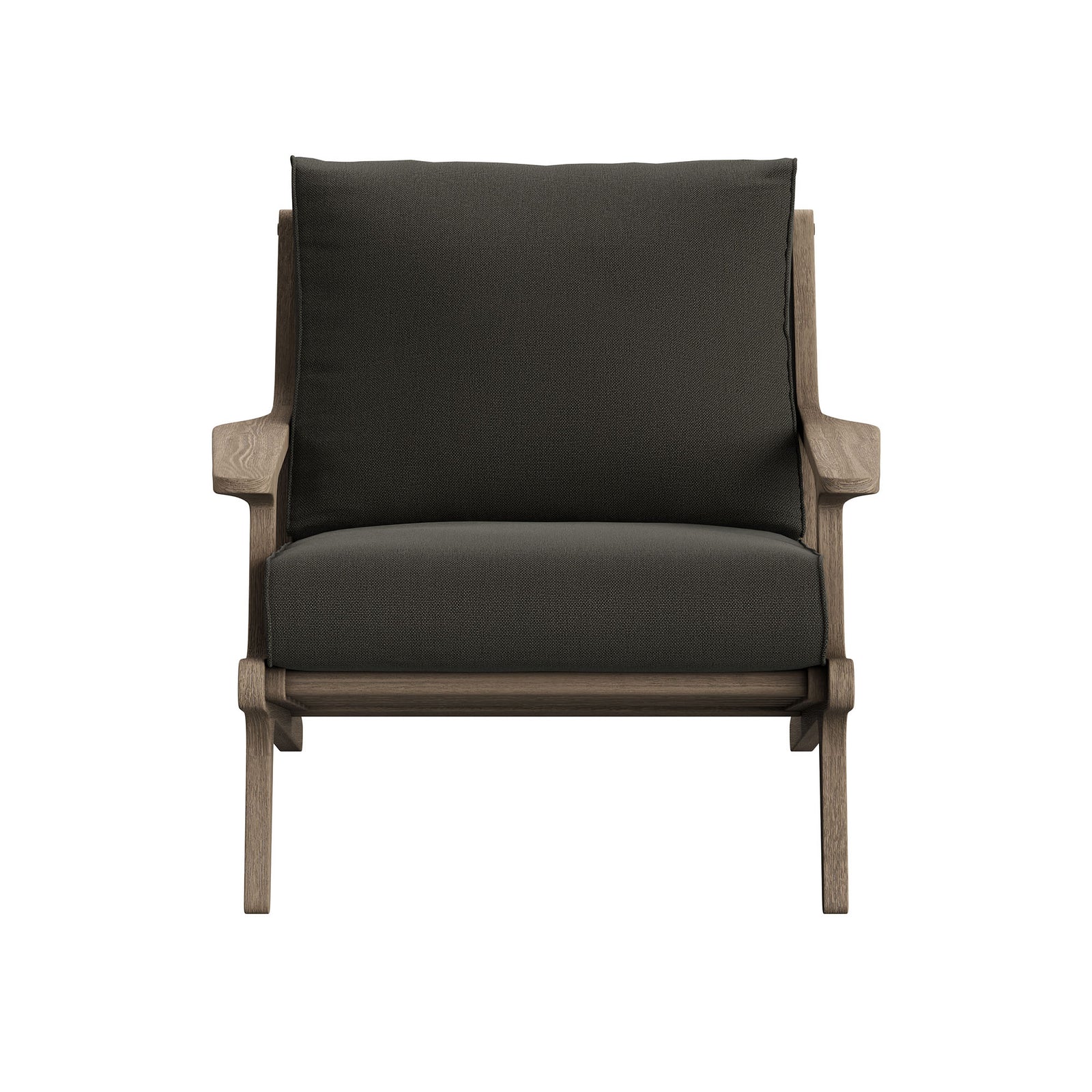Saratoga Outdoor Patio Teak Wood Chair and Ottoman Set by Modway