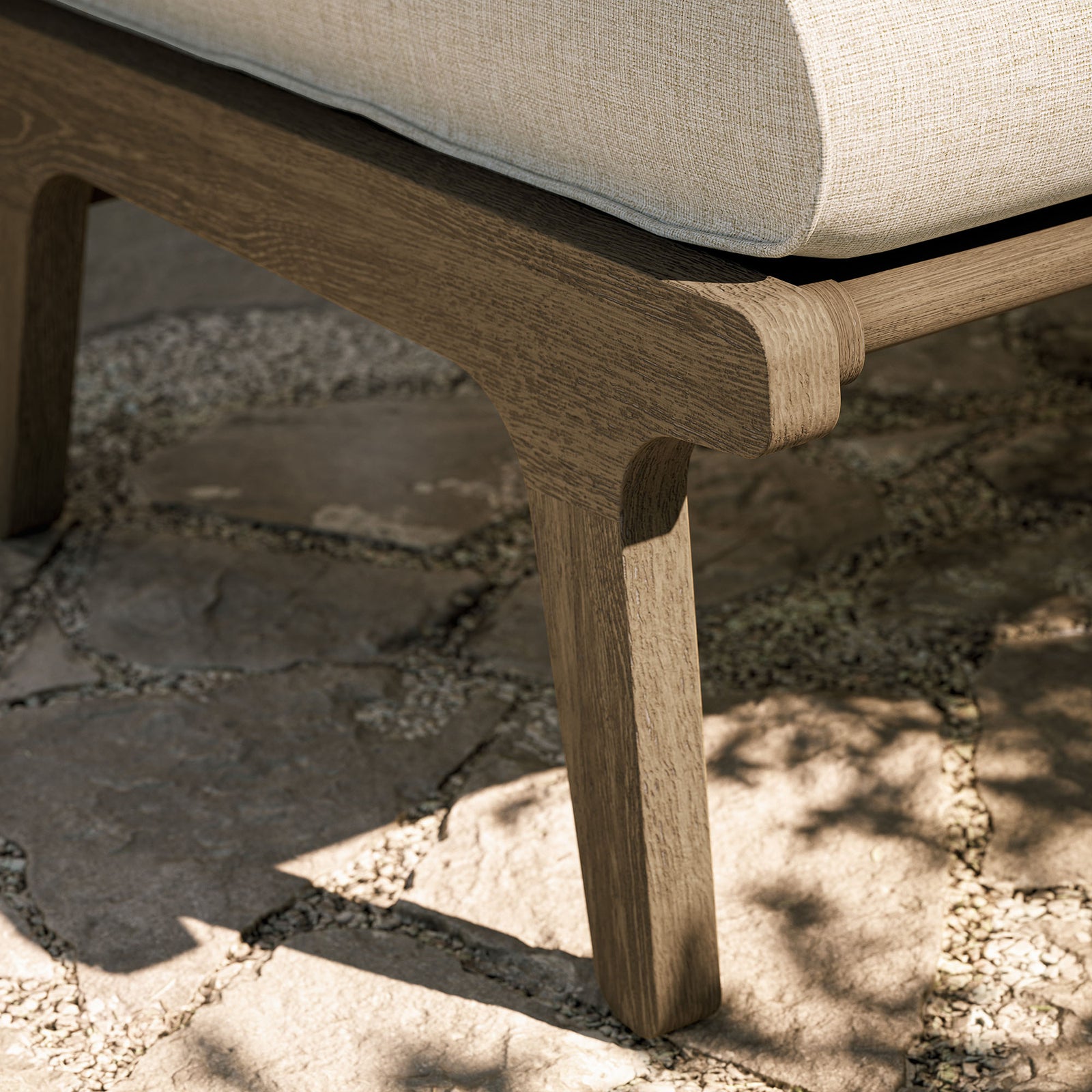 Saratoga Outdoor Patio Teak Ottoman by Modway