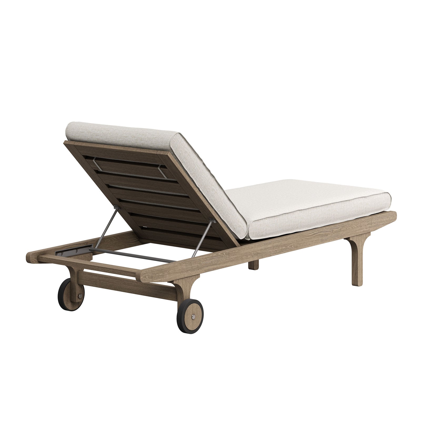 Saratoga Outdoor Patio Teak Wood 3-Piece Chaise Lounge Furniture Set by Modway