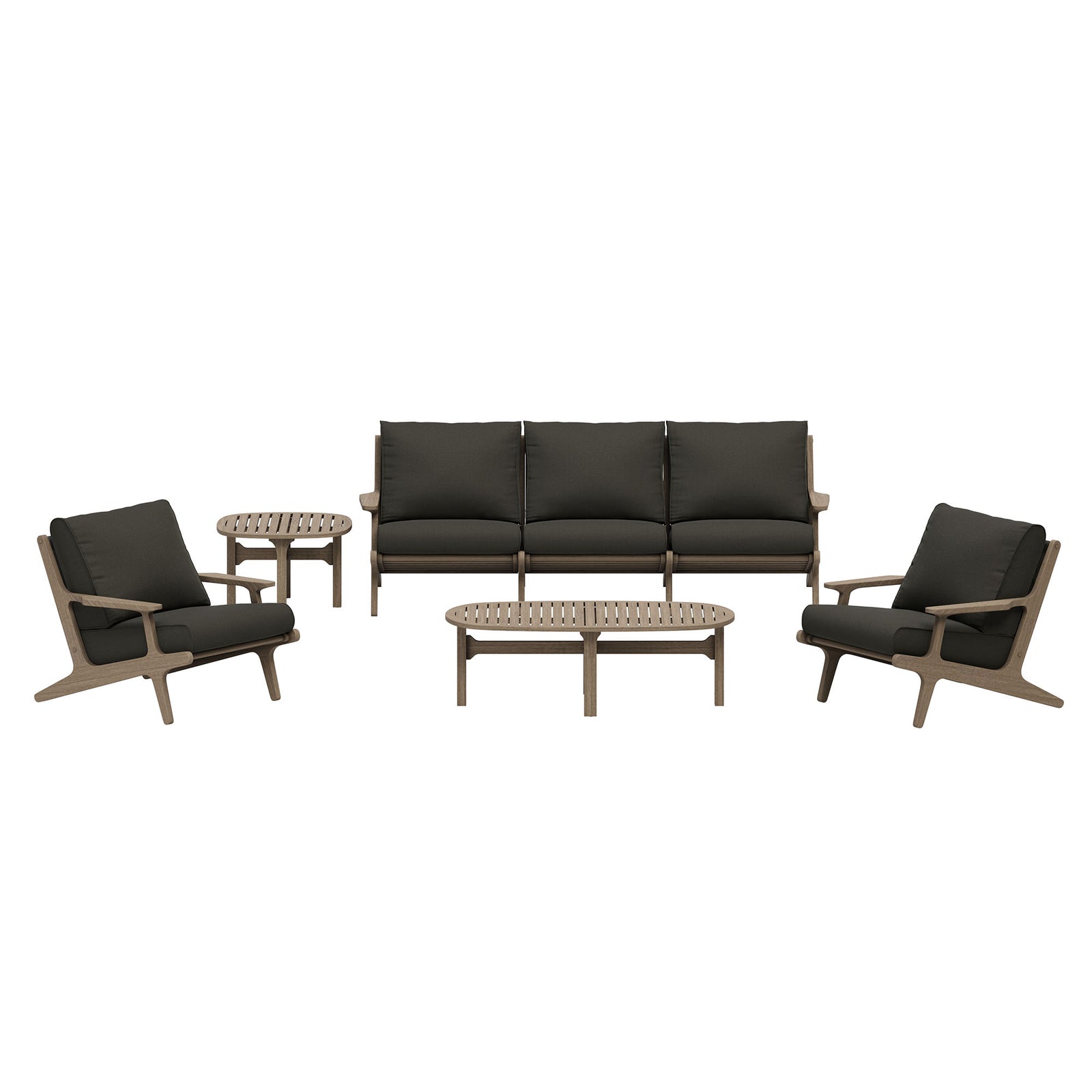 Saratoga 4-Piece Outdoor Patio Teak Wood Furniture Set by Modway