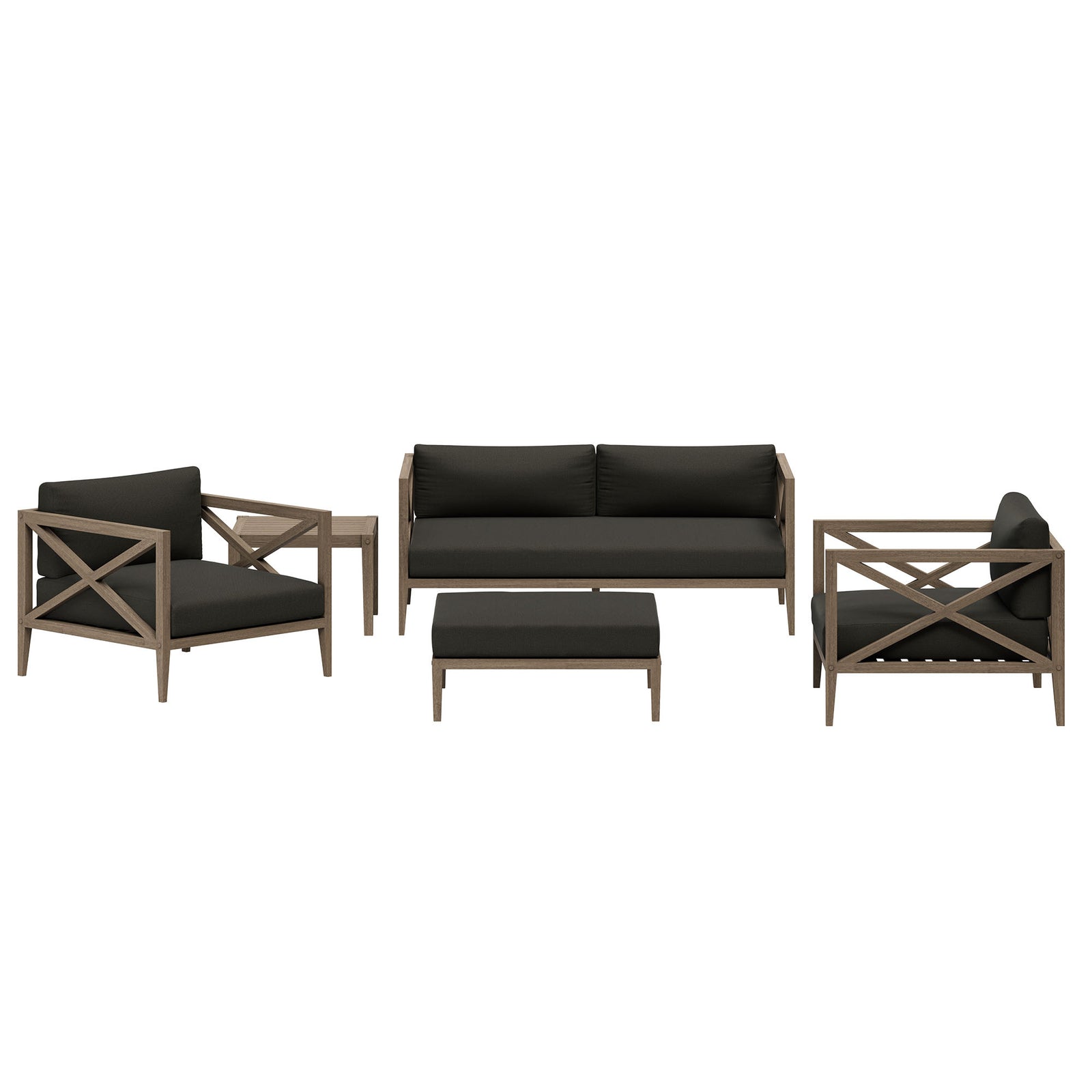 Northlake 5-Piece Outdoor Patio Teak Wood Furniture Set by Modway