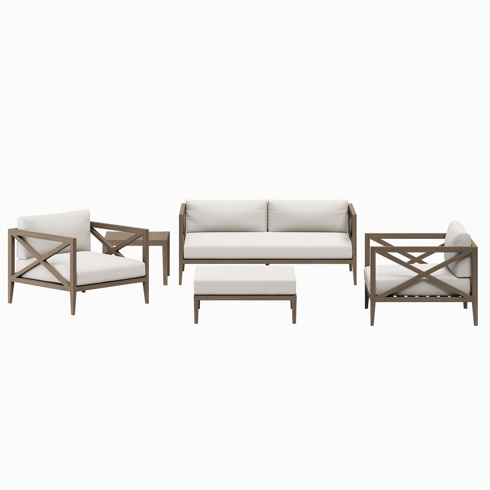 Northlake 5-Piece Outdoor Patio Teak Wood Furniture Set by Modway